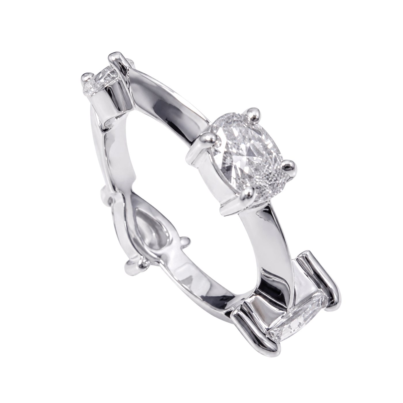 Special 18K White Gold and Diamond Mix Ring