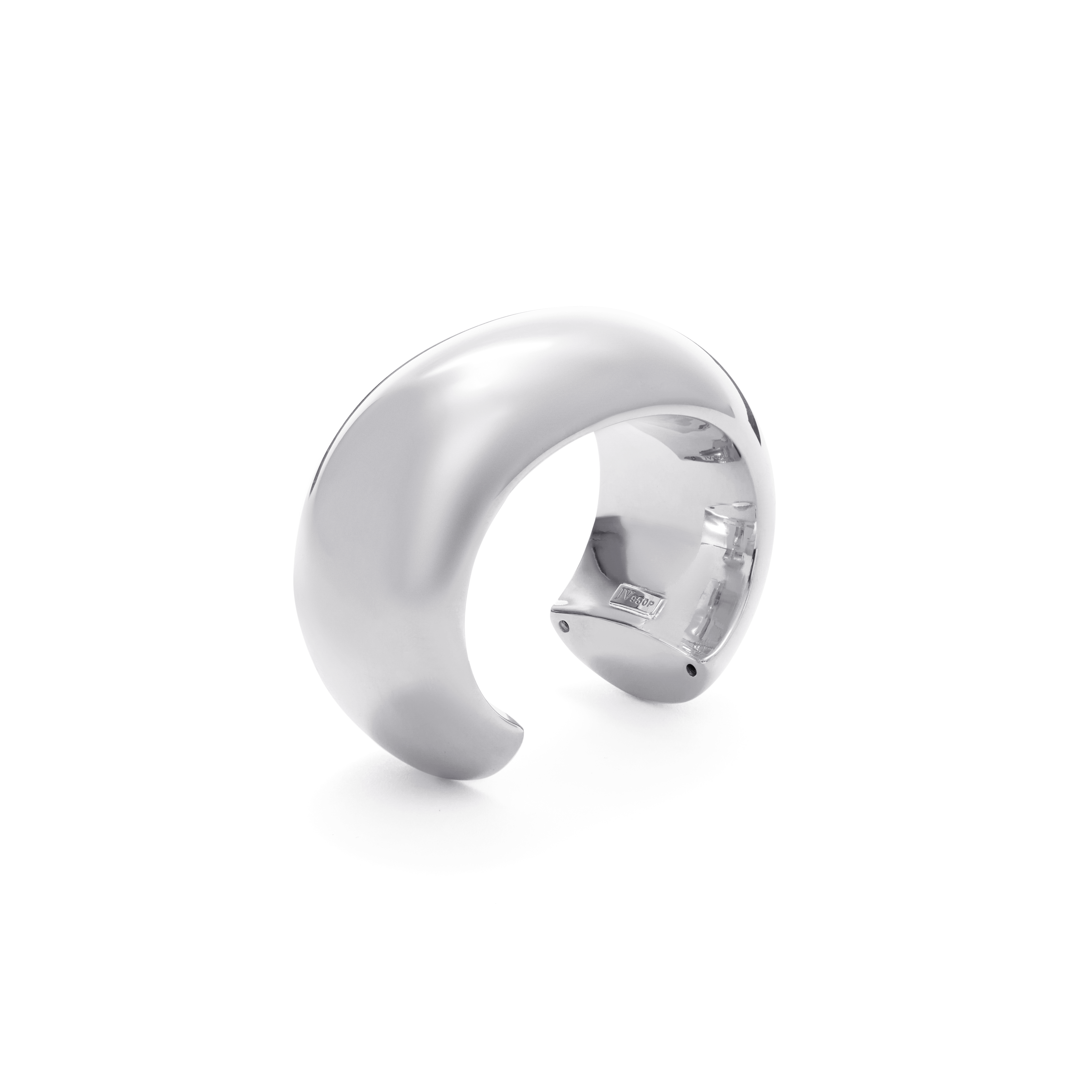 CUFF BOLD WHITE MAXI | PRATA COM OURO BRANCO