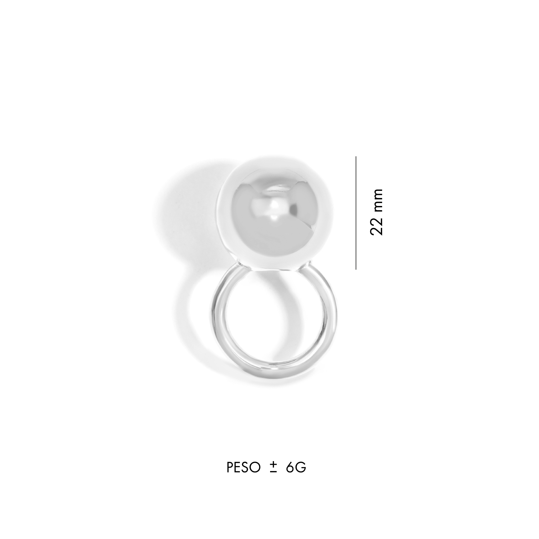 ANEL ESFERA BOLD WHITE | PRATA COM OURO BRANCO - Jack Vartanian -