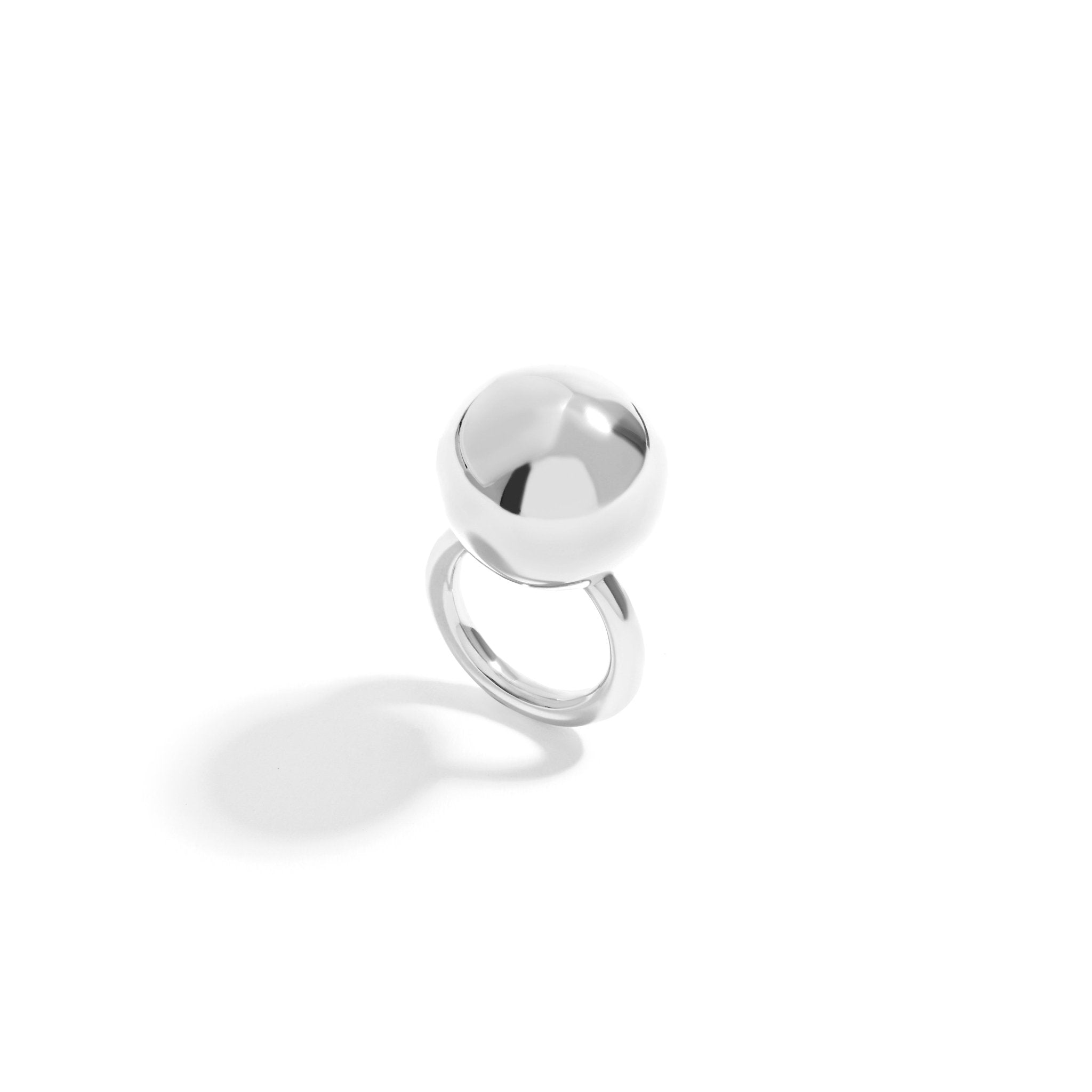 ANEL ESFERA WHITE BOLD | PRATA COM OURO BRANCO 18K - Jack Vartanian -