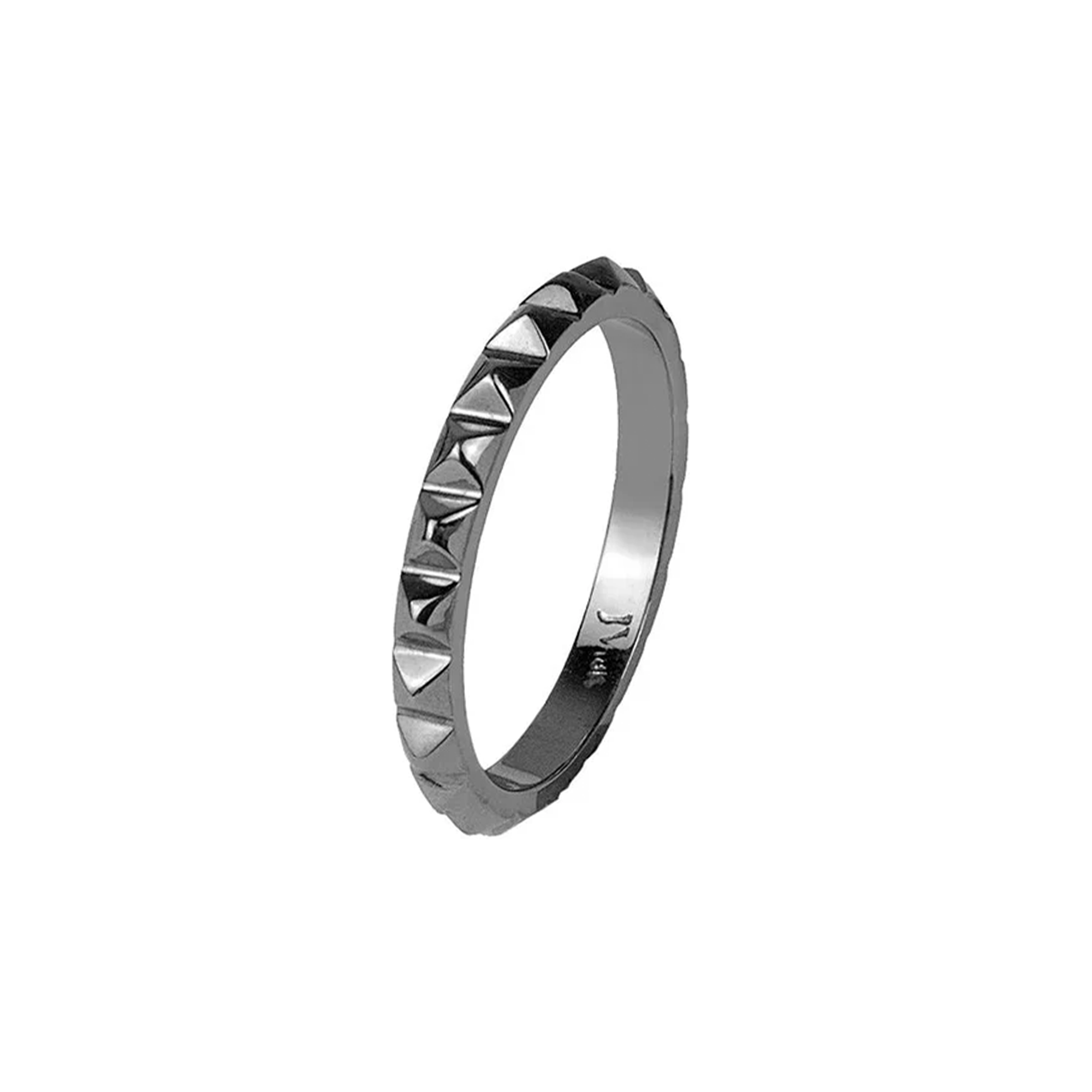 Anel Namo 2012 | Ouro Branco 18K Com Ródio Negro - Jack Vartanian - Sem Pedra