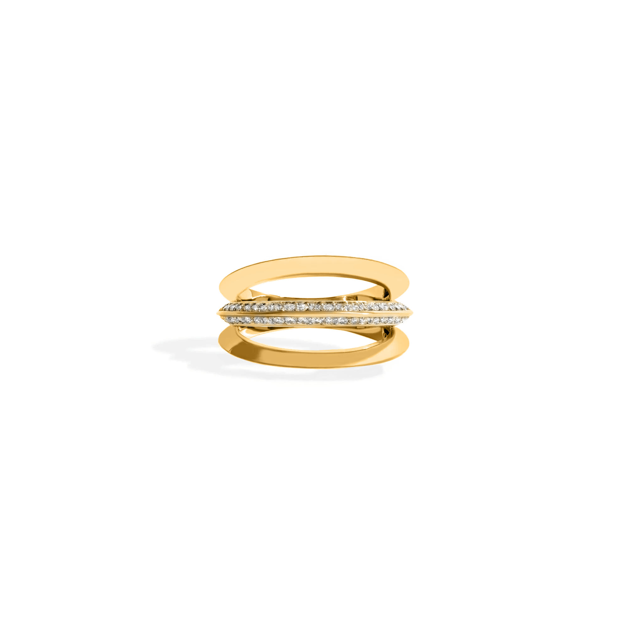 ANEL SHINE TRIPLO | OURO AMARELO 18K COM DIAMANTES - Jack Vartanian - Cravejados