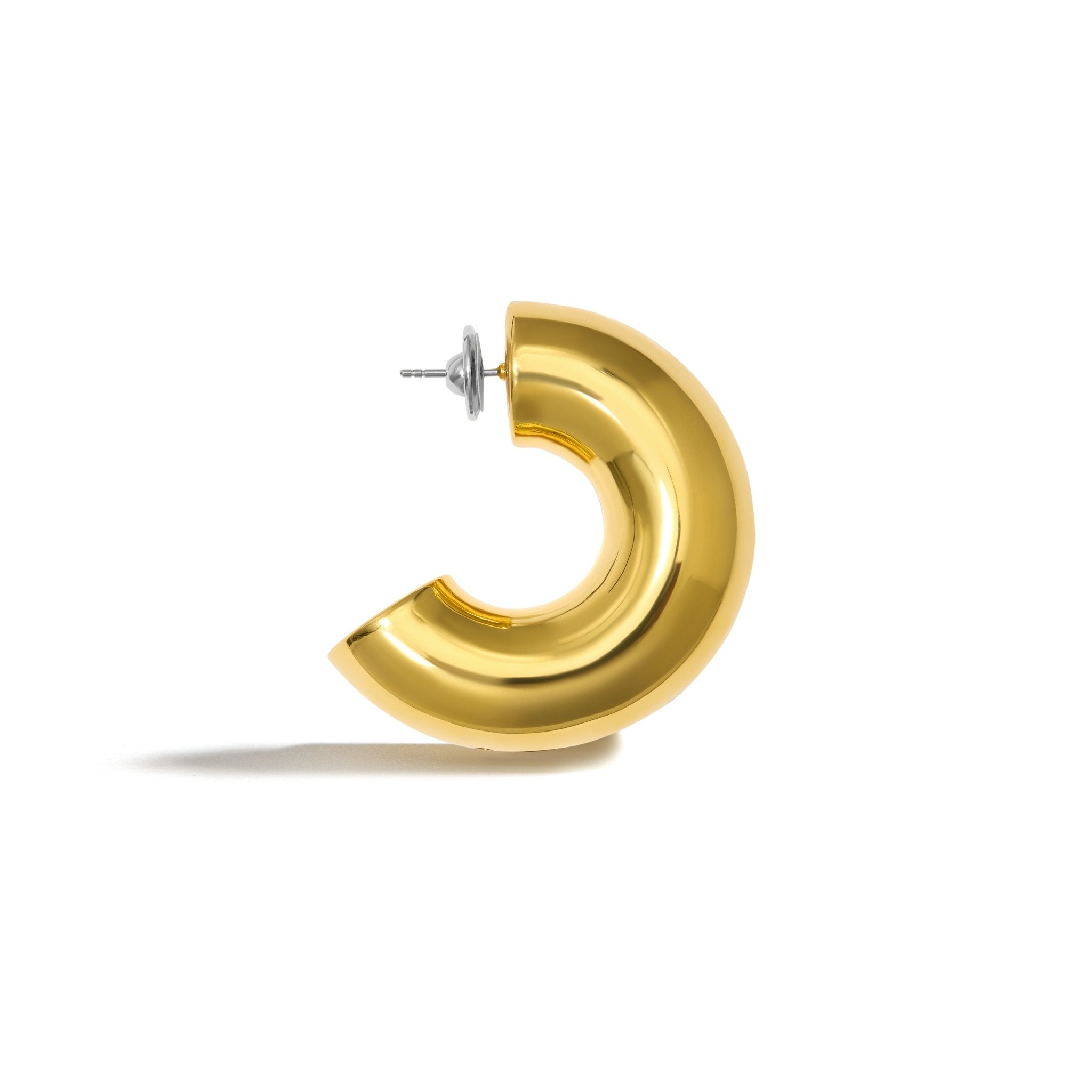 BRINCO ARGOLA BOLD MAXI | PRATA COM OURO AMARELO 18K - Jack Vartanian -