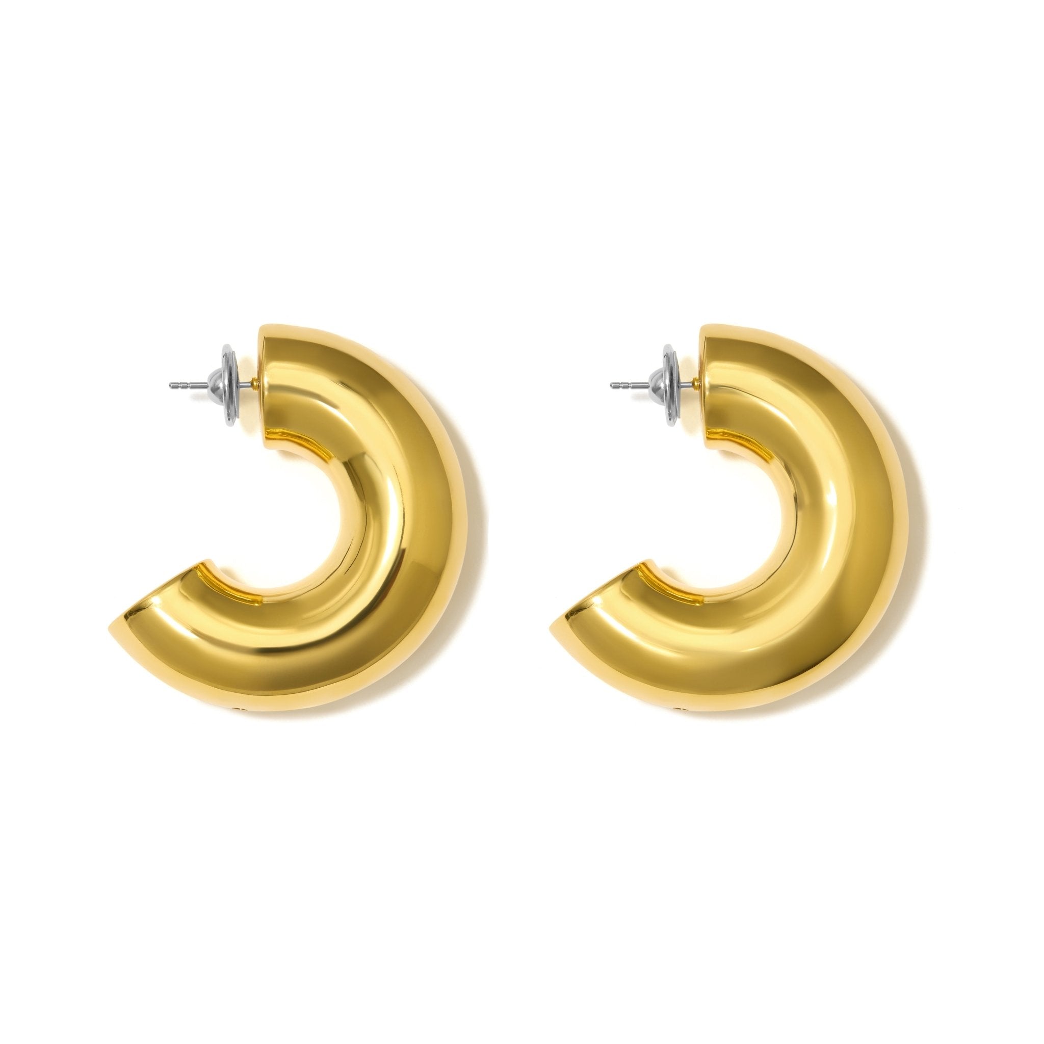 BRINCO ARGOLA BOLD MAXI | PRATA COM OURO AMARELO 18K - Jack Vartanian -