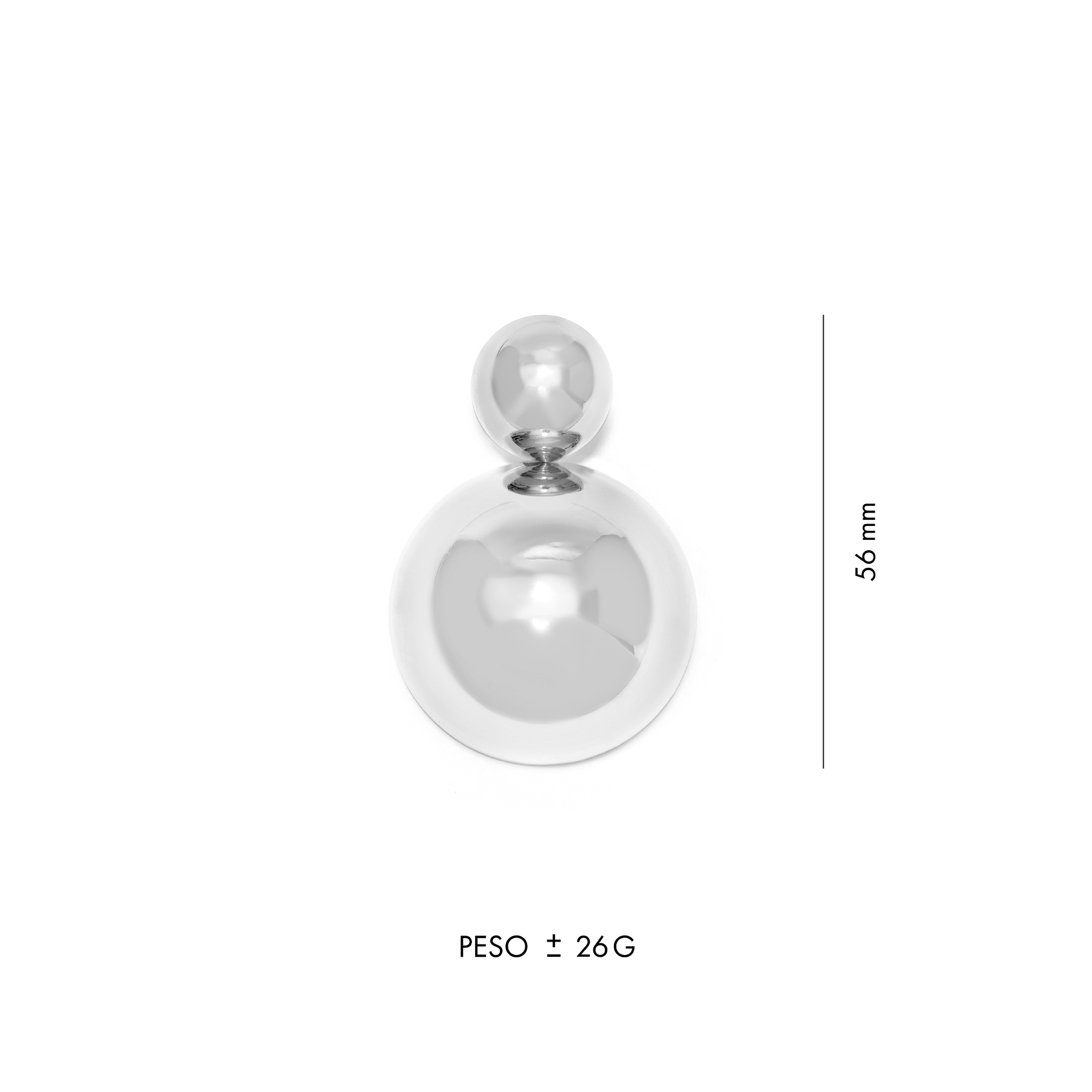 BRINCO BOLD WHITE DUPLO | PRATA COM OURO BRANCO - Jack Vartanian -