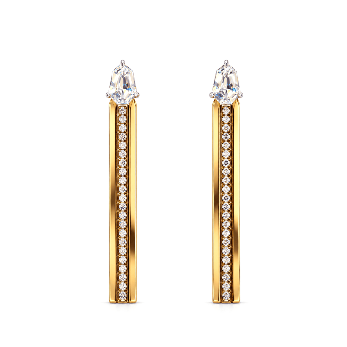 Brinco Deco | Ouro Amarelo 18K com Safira e Diamantes - Jack Vartanian - Ear Cuffs