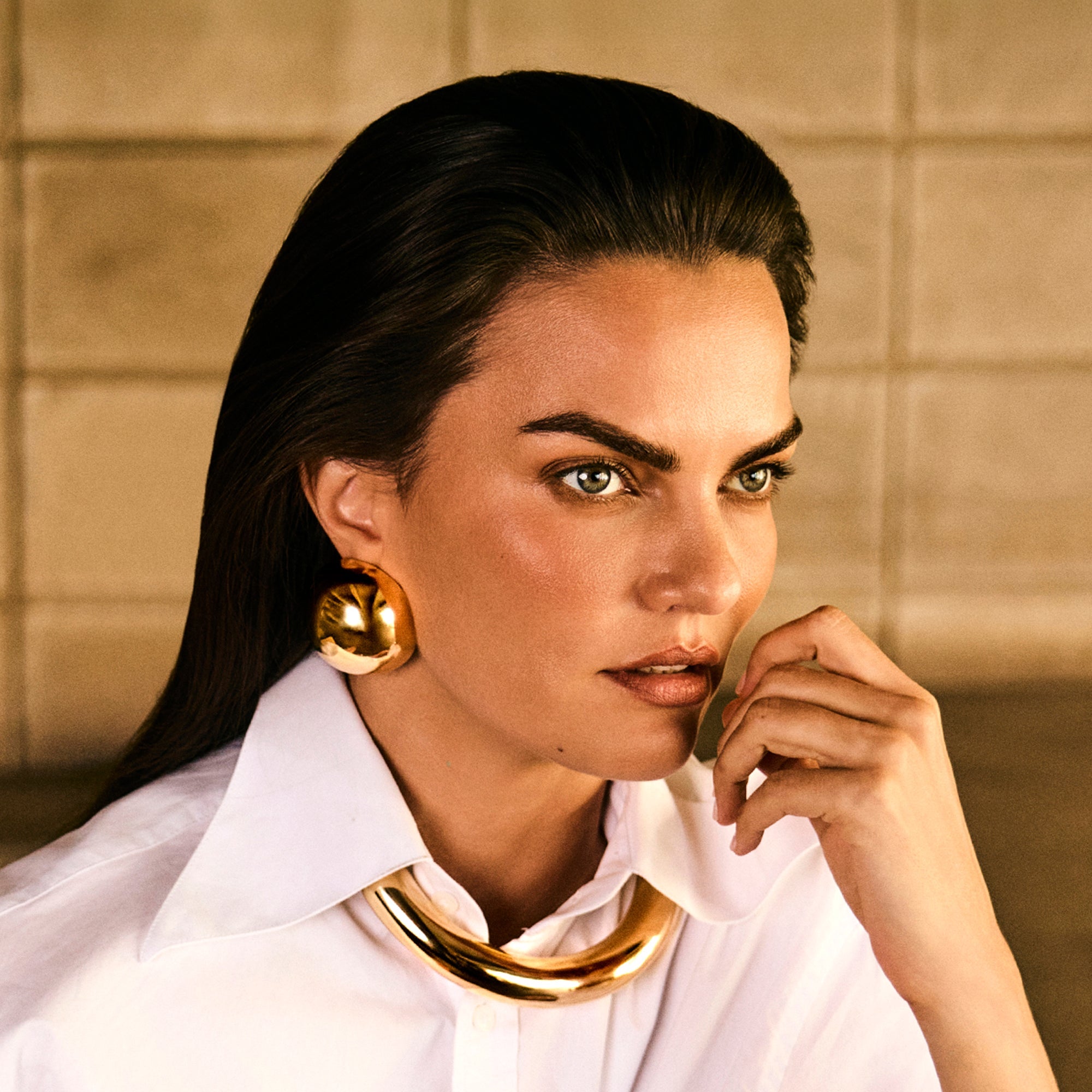 BRINCO ESFERA BOLD M | PRATA COM OURO AMARELO 18K - Jack Vartanian -