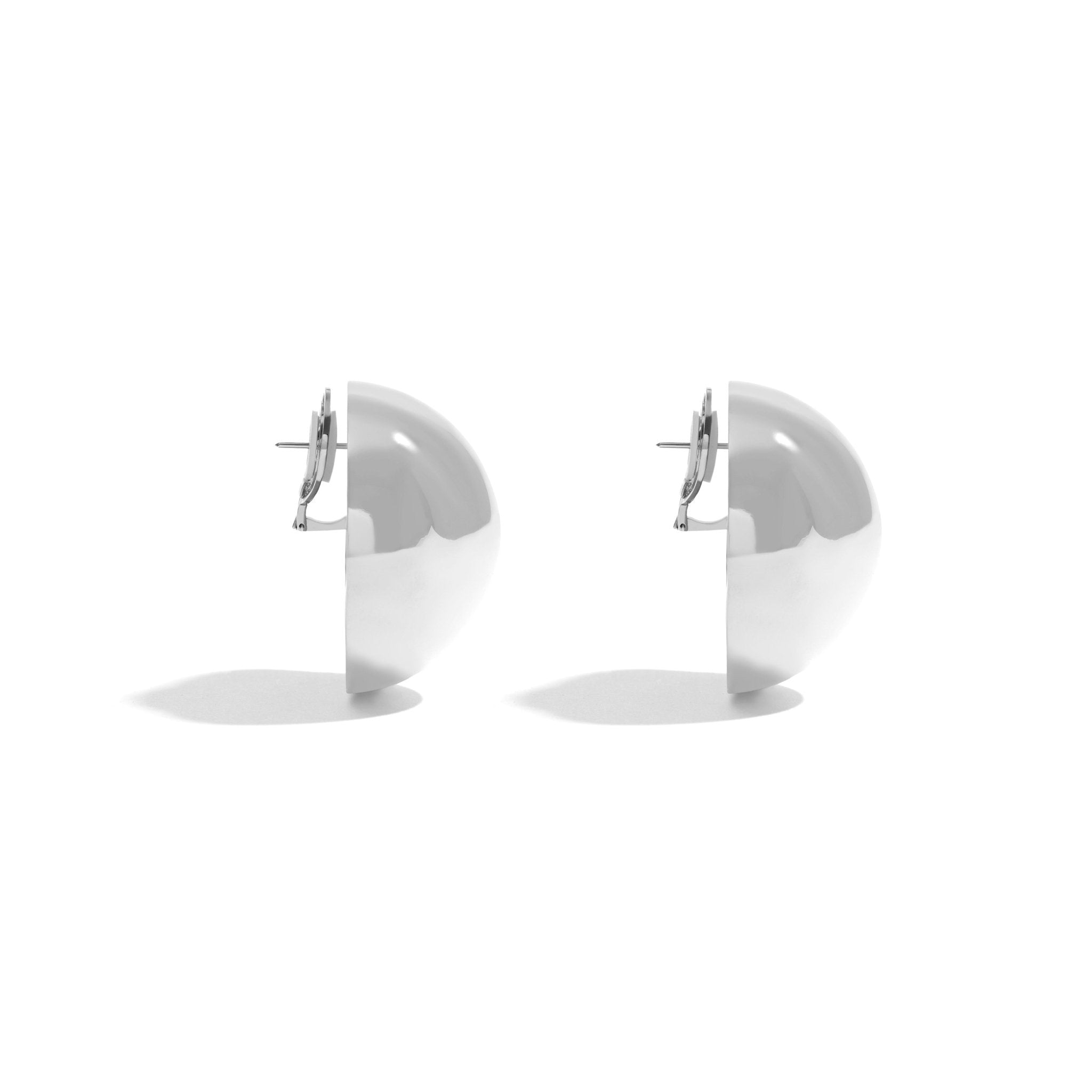BRINCO ESFERA WHITE BOLD M | PRATA COM OURO BRANCO 18K - Jack Vartanian -