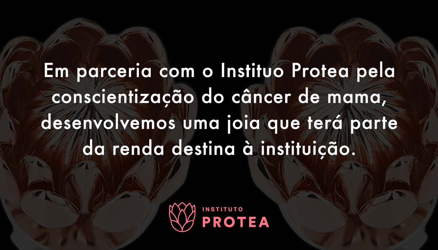 Brinco Protea De Prata Com Ouro Rosa - Jack Vartanian - Lobulo