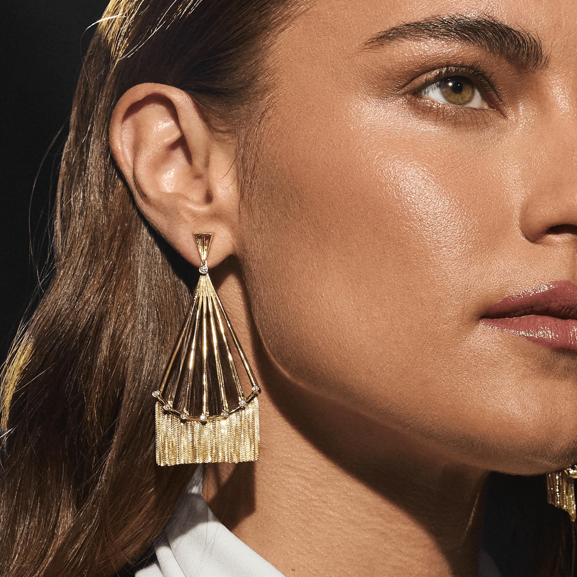 BRINCO SHINE FRANJA | OURO AMARELO 18K COM DIAMANTES - Jack Vartanian - Cravejados