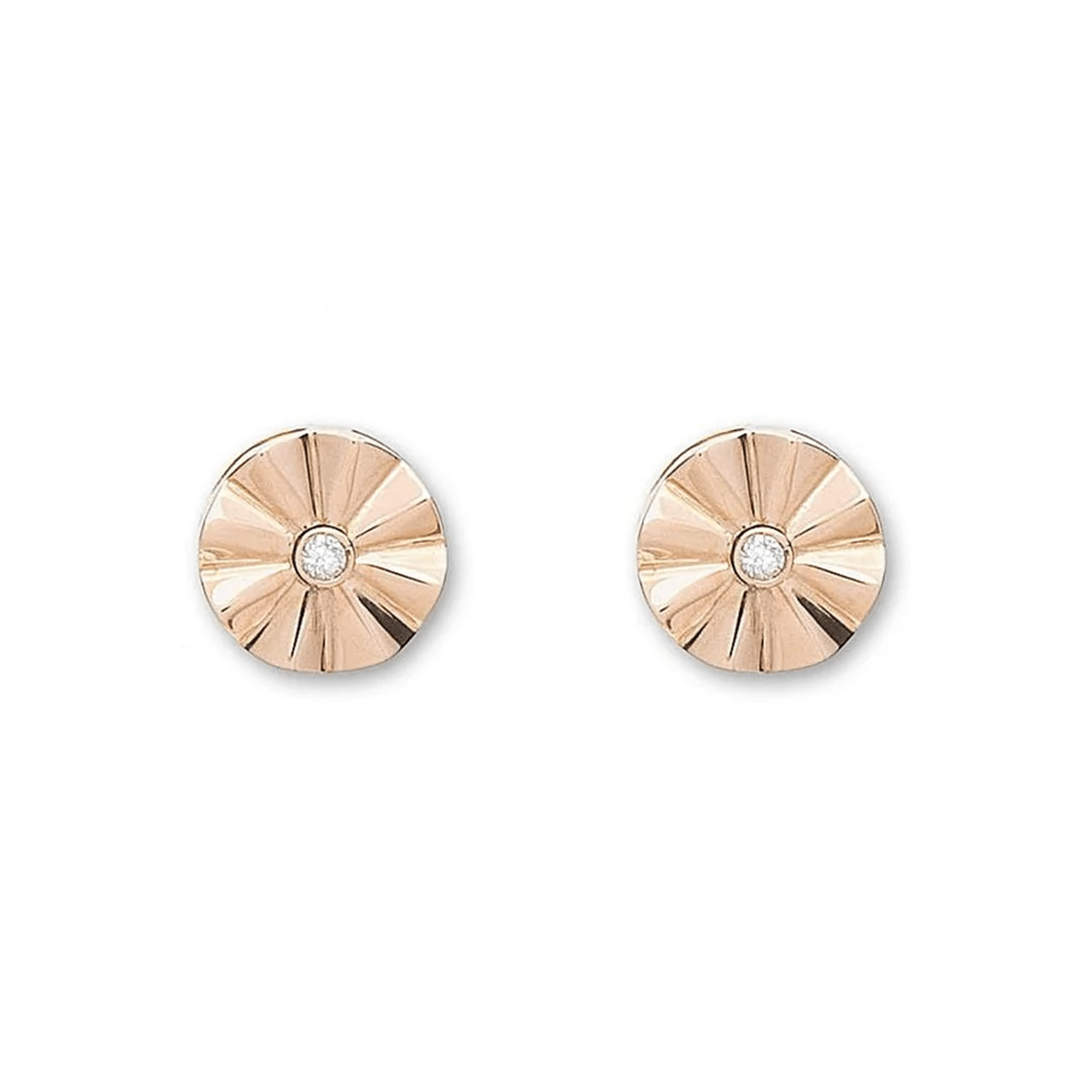Brinco Tlj De Ouro Rosa 18K E Diamante - Jack Vartanian - Lobulo