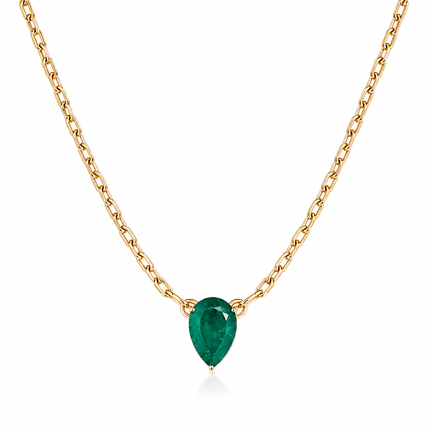 Colar Chain Lovers | Ouro Amarelo 18K com Esmeralda - Jack Vartanian - Alta Joalheria