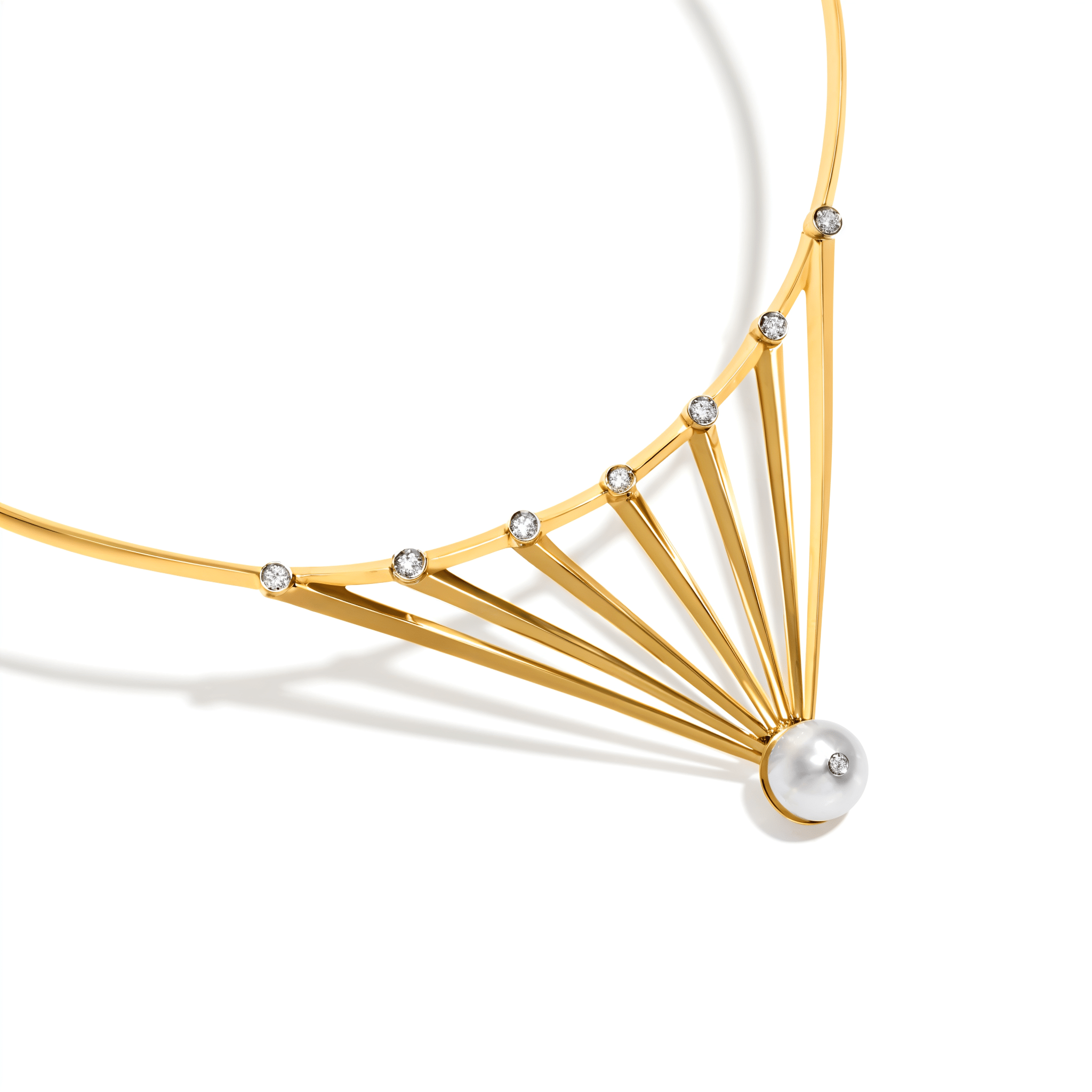 COLAR SHINE | OURO AMARELO 18K COM PÉROLA E DIAMANTES - Jack Vartanian -