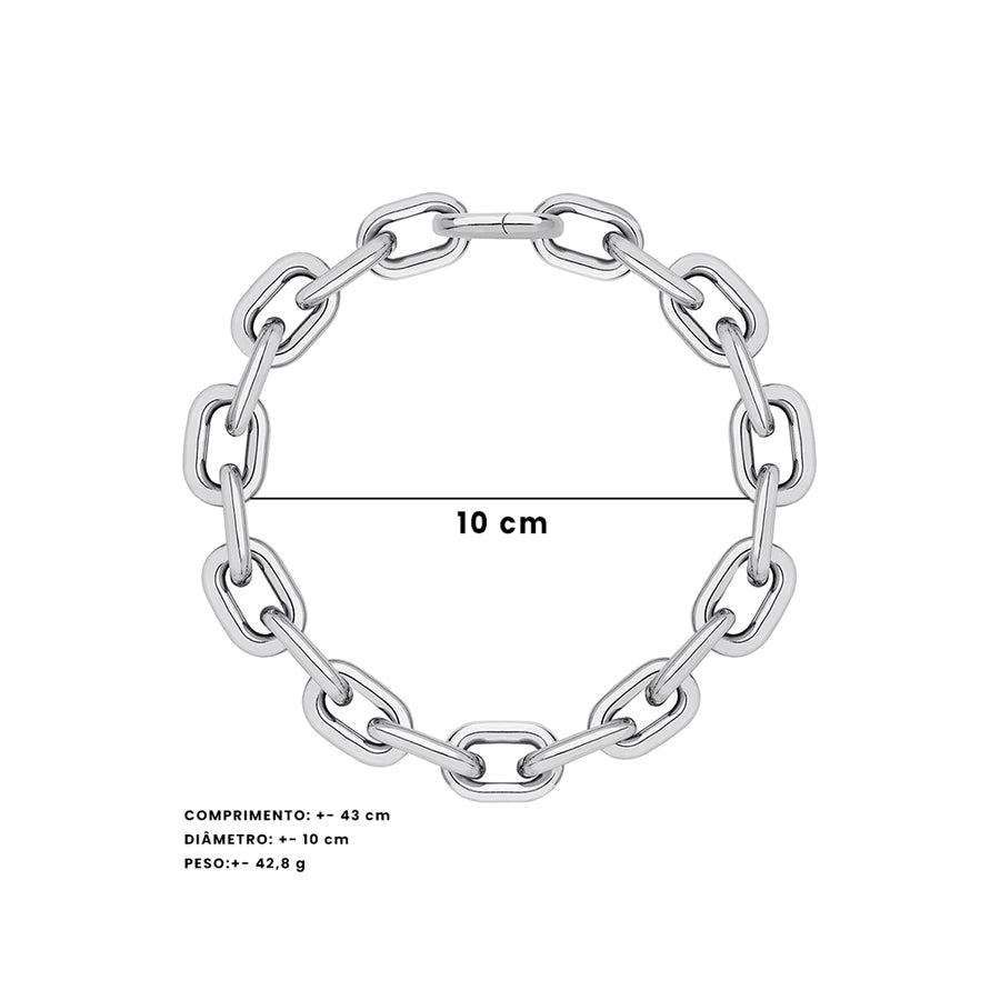 Colar Whitechain De Prata Com Ouro Branco - G - Jack Vartanian - Correntes E Chains