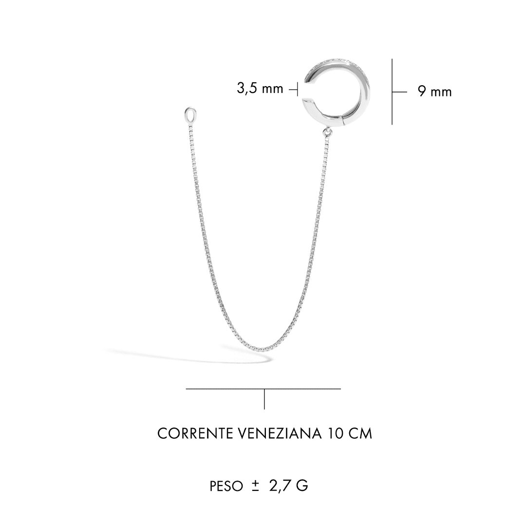 Piercing Você | Ouro Branco 18K e Diamantes - Jack Vartanian - Pressao