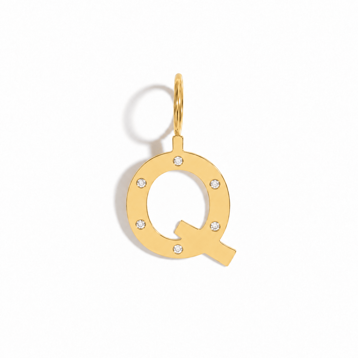 Pingente Letra Rock Para Colar | Prata Com Ouro Amarelo 18K e Diamantes - Jack Vartanian - Letras