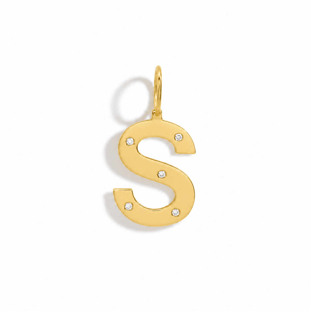 Pingente Letra Rock Para Colar | Prata Com Ouro Amarelo 18K e Diamantes - Jack Vartanian - Letras