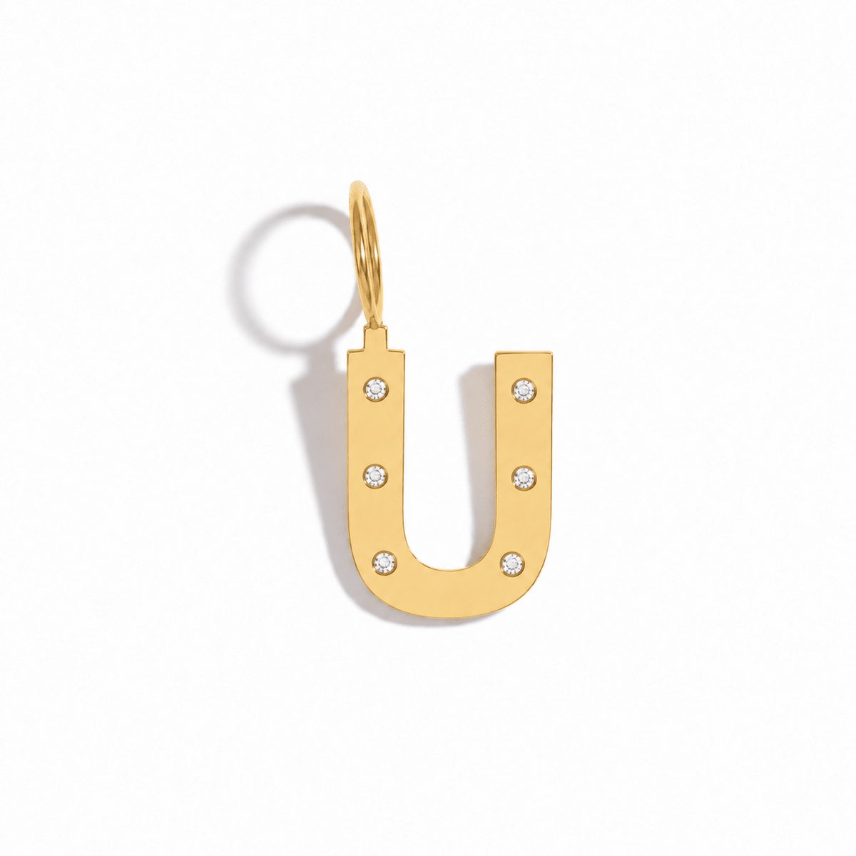 Pingente Letra Rock Para Colar | Prata Com Ouro Amarelo 18K e Diamantes - Jack Vartanian - Letras