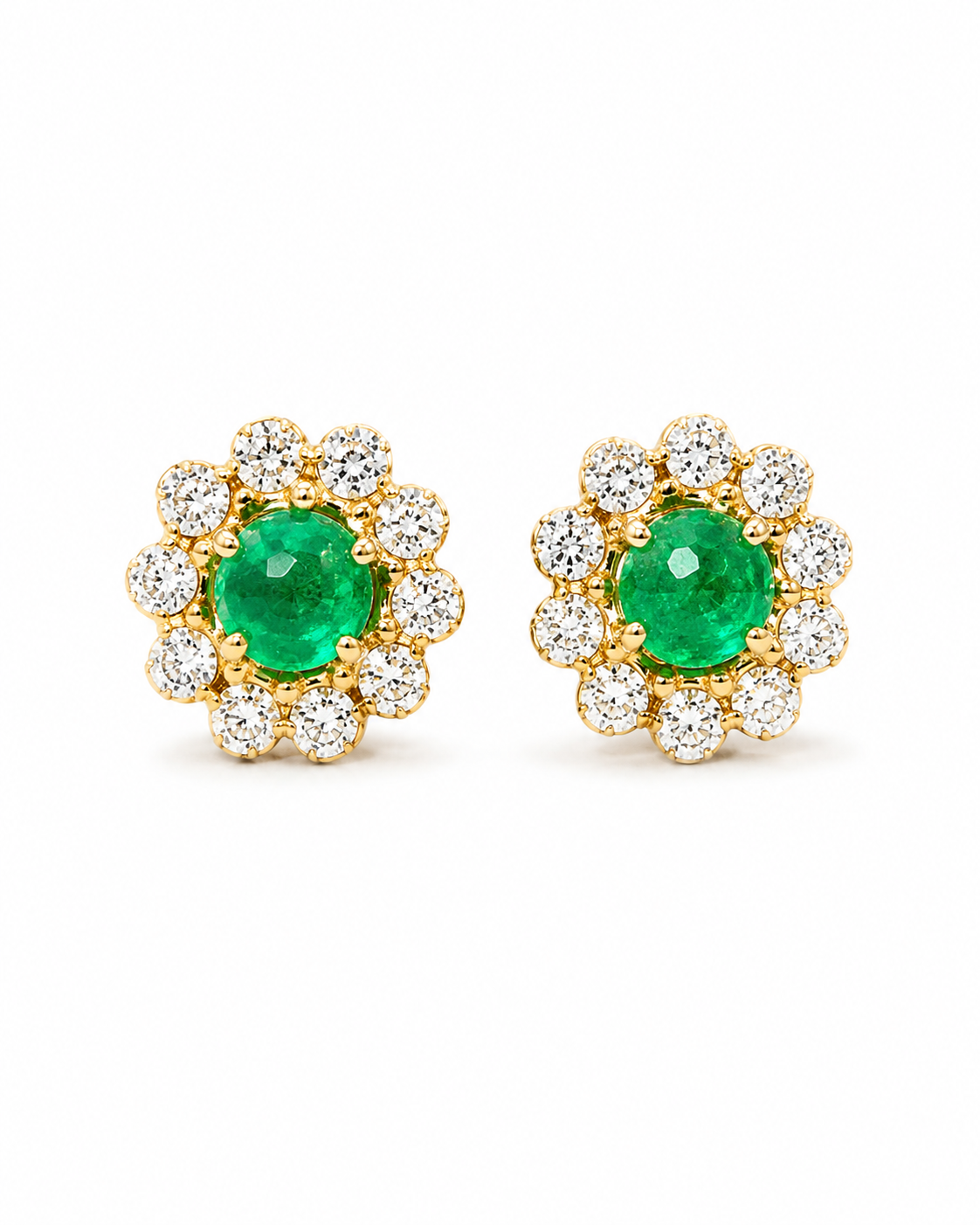 18K White Gold and Diamond Tlj Earring