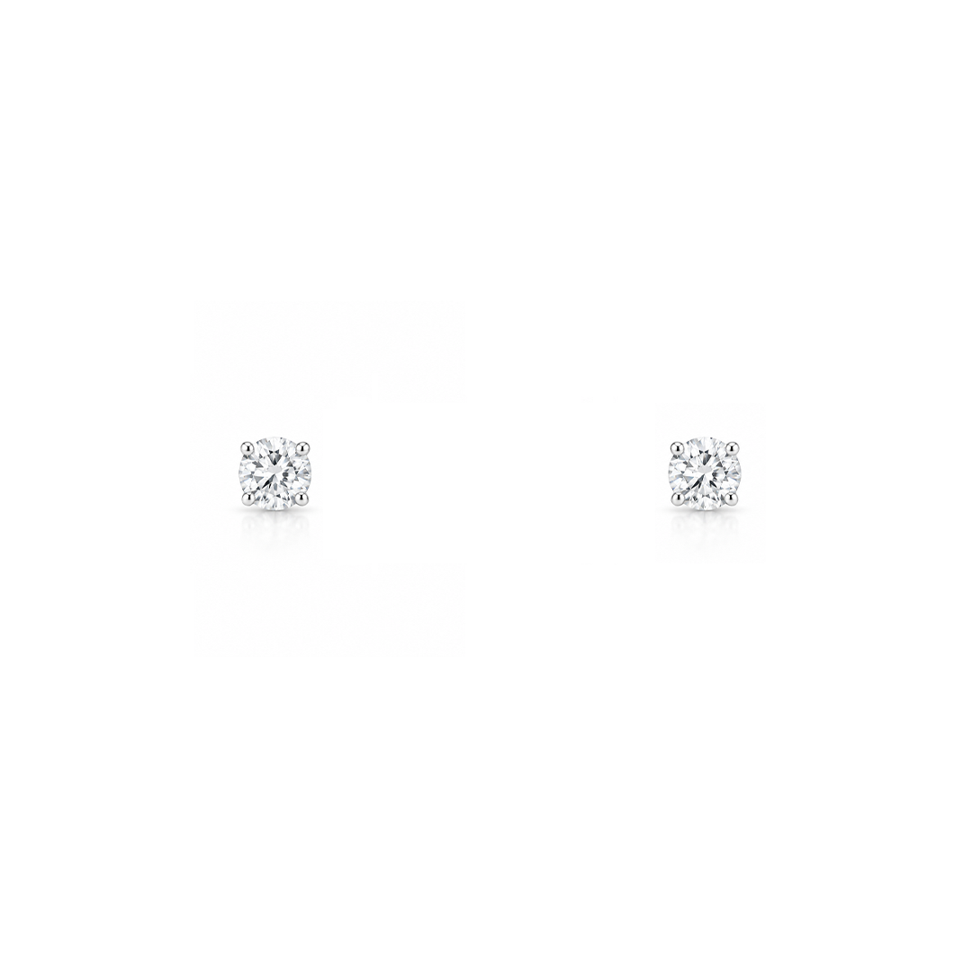 Special 18K White Gold and Solitaire Diamond Earring - G