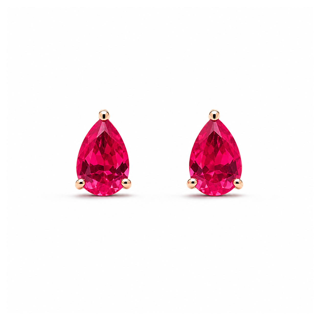 Eterna Rock Earring in 18K White Gold with Black Rhodium and Diamond and Ruby