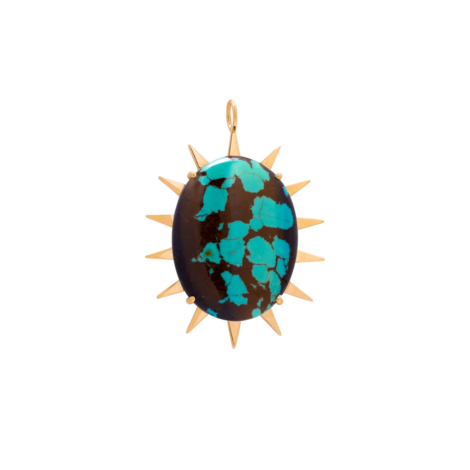 Dolce Vita Pendant in 18K Yellow Gold and Turquoise