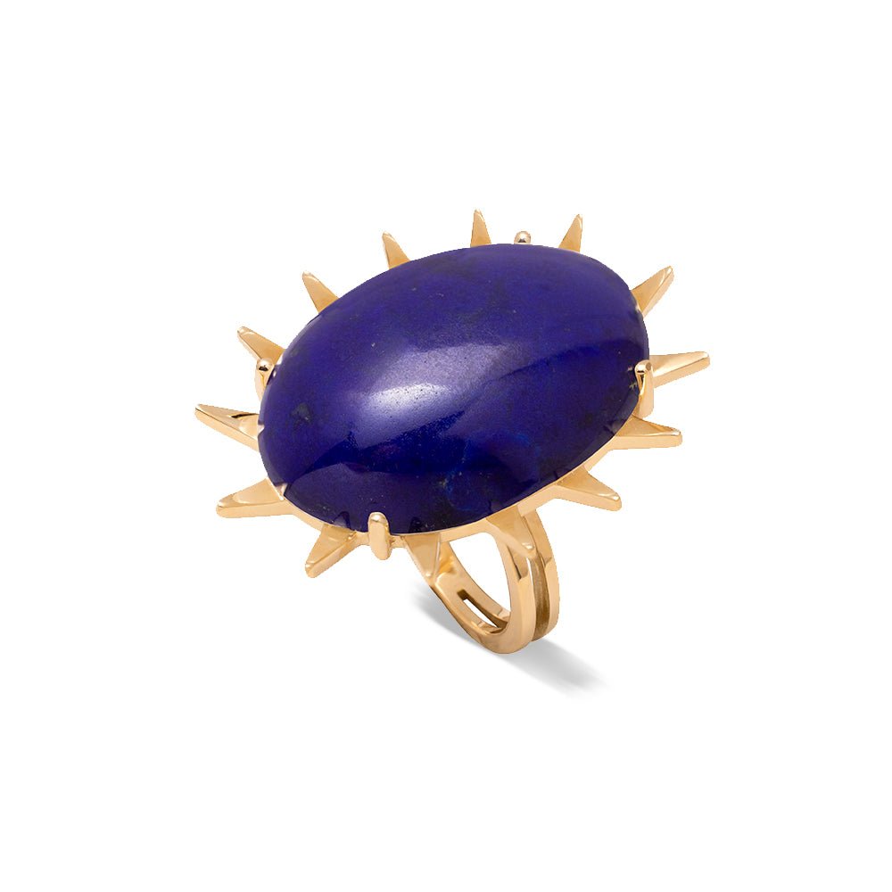 Anel Dolce Vita | Ouro Amarelo 18K com Lápis Lazuli - Jack Vartanian - Cocktail