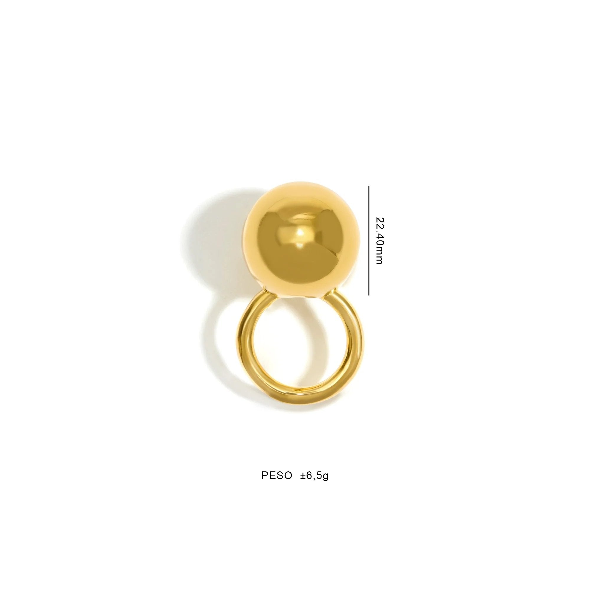 ANEL ESFERA BOLD | PRATA COM OURO AMARELO 18K - Jack Vartanian - 