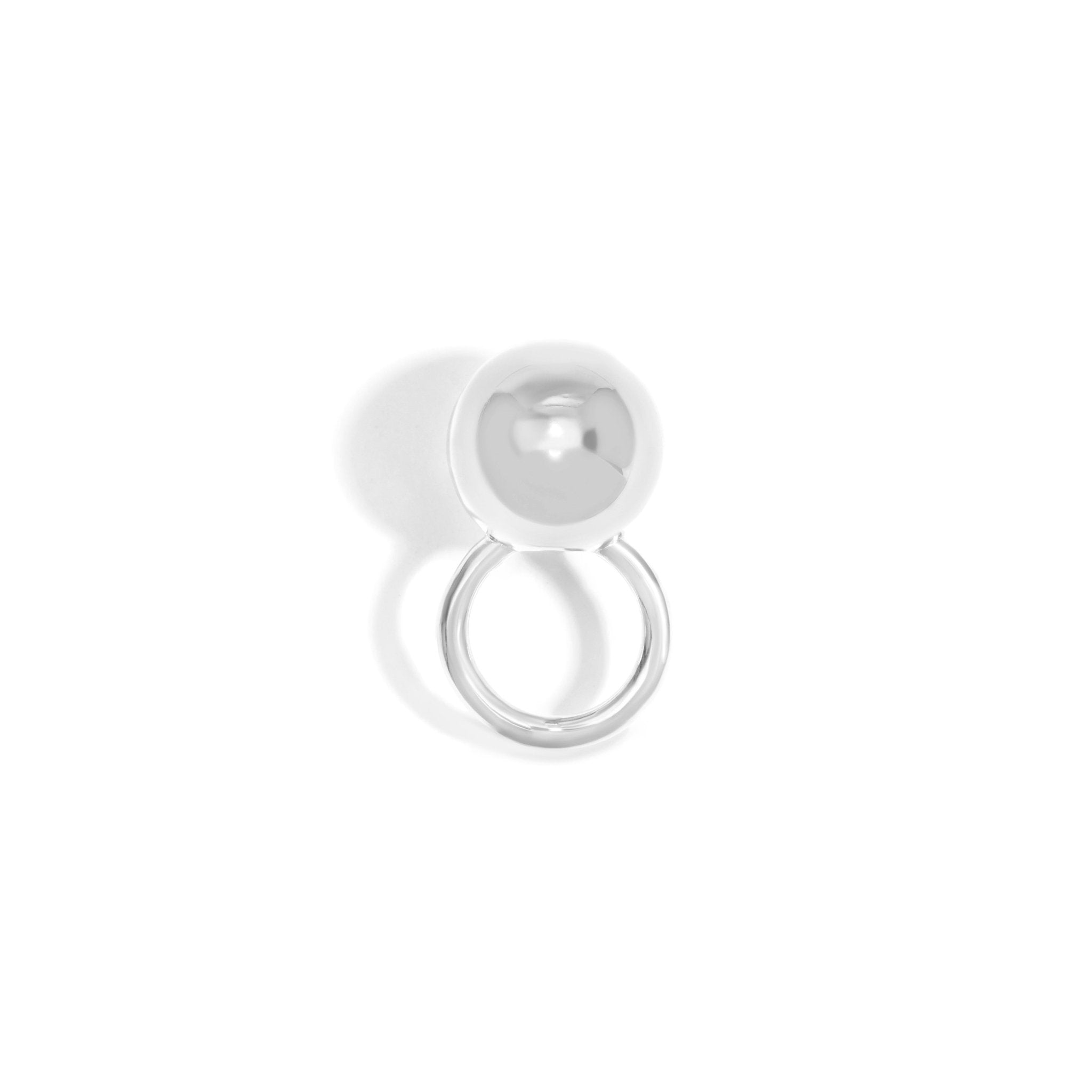 ANEL ESFERA WHITE BOLD | PRATA COM OURO BRANCO 18K - Jack Vartanian - 