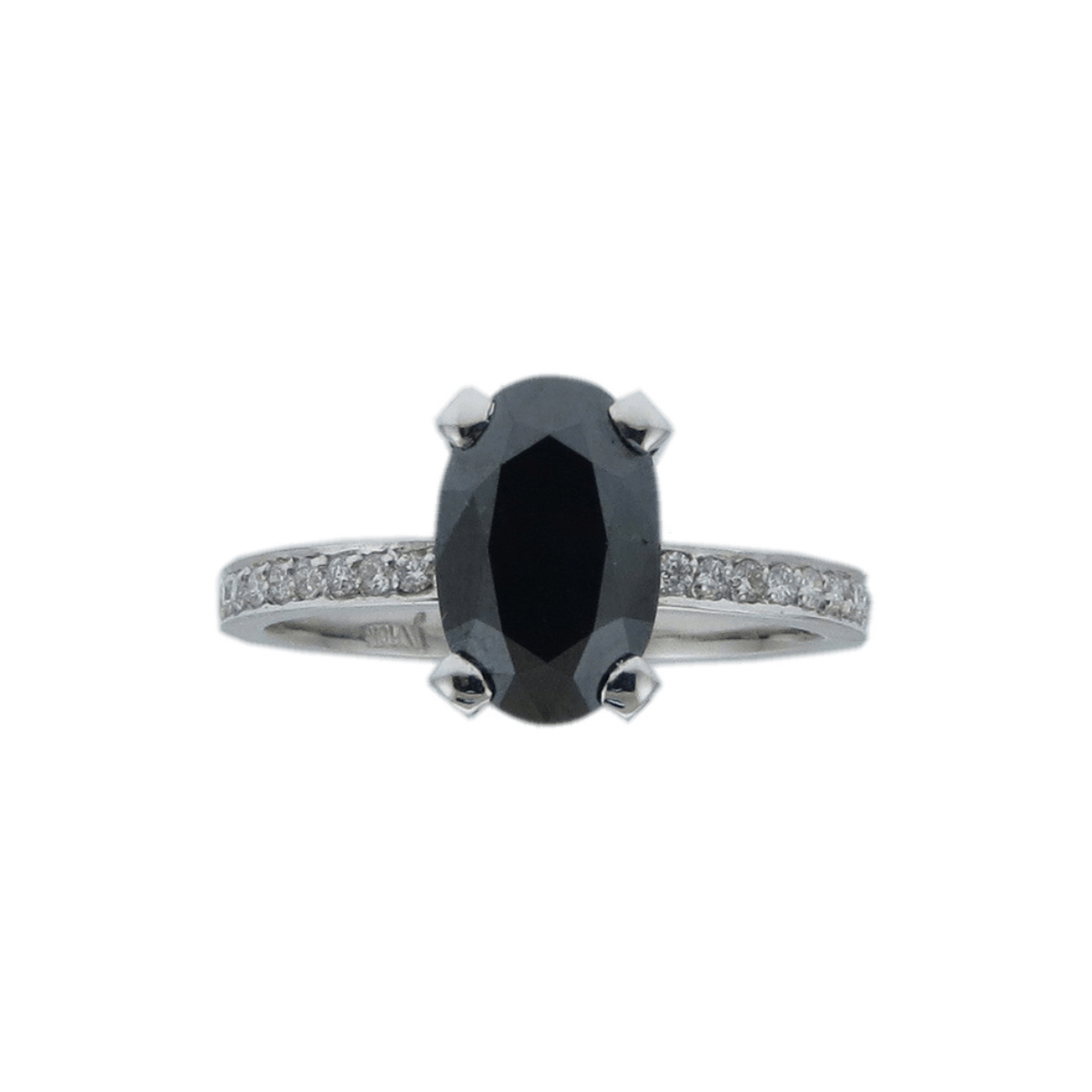 Anel Mães 2013 | Ouro Branco 18K com Diamantes e Diamante Negro - Jack Vartanian - Solitarios