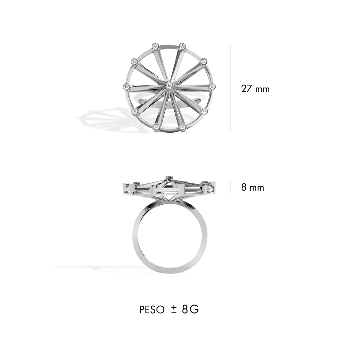 ANEL SHINE | OURO BRANCO 18K COM DIAMANTES - Jack Vartanian - 