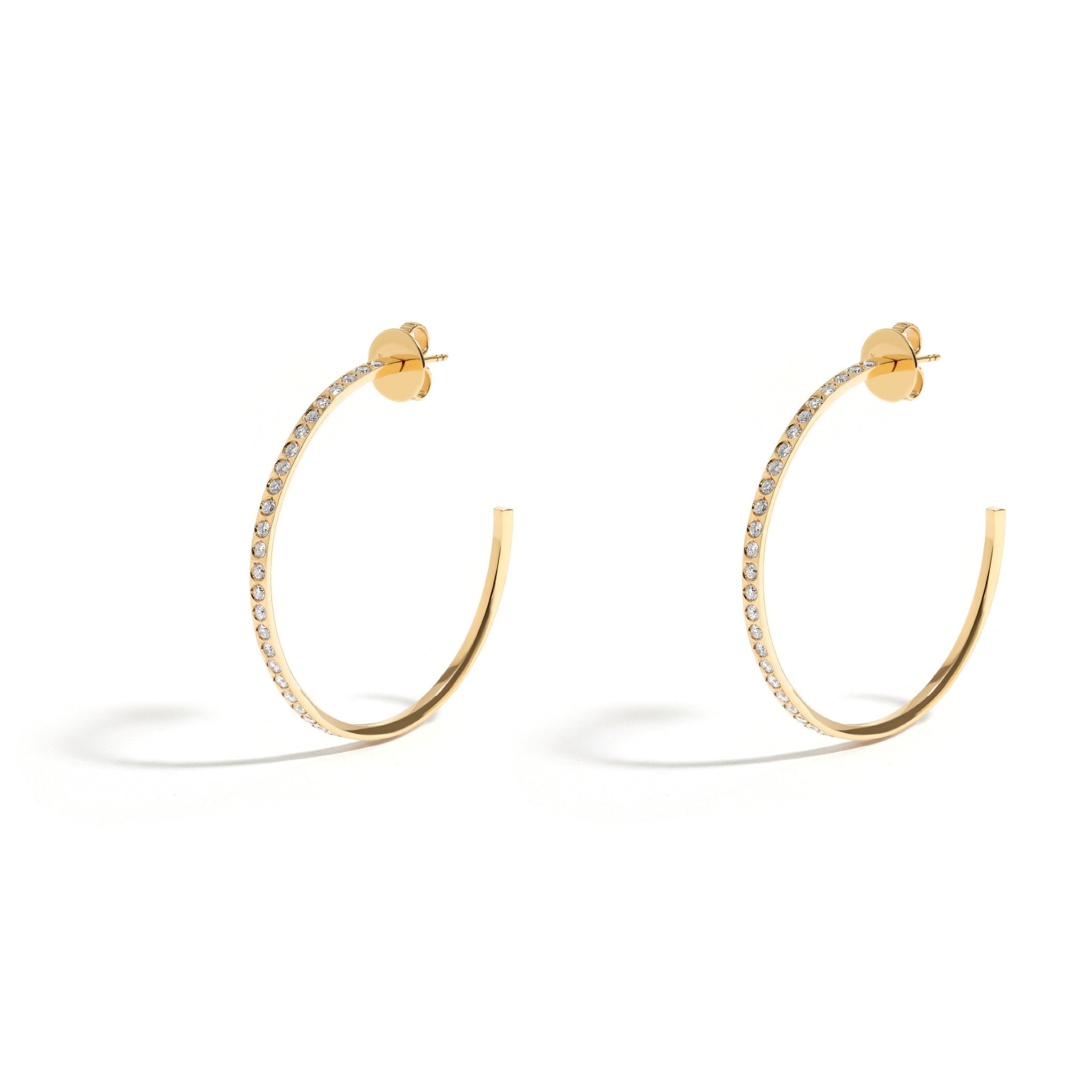 Argola Power Diamond - G | Ouro Amarelo 18K, com Diamantes - Jack Vartanian - Alta Joalheria