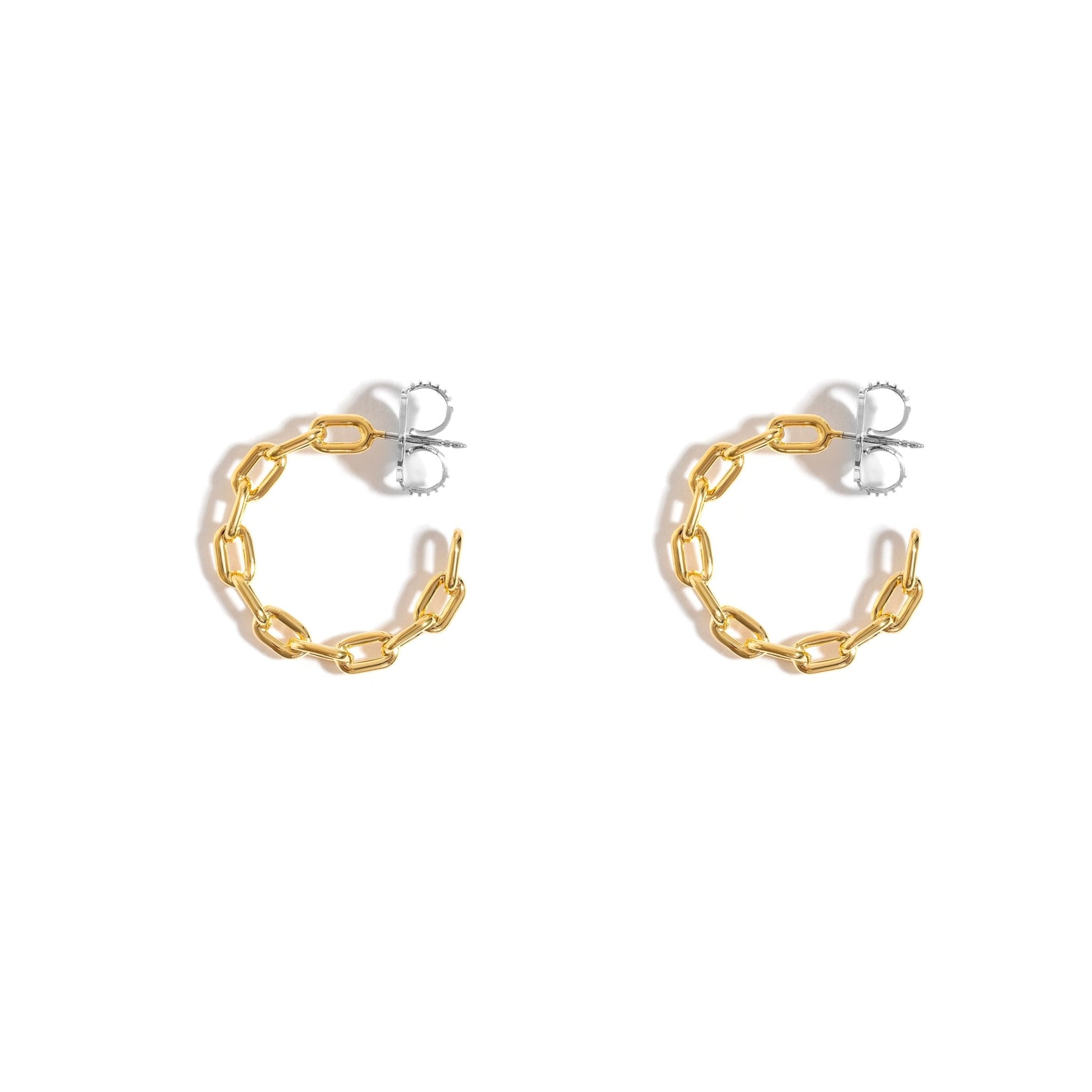 Brinco Chain - P | Prata Com Ouro Amarelo 18k - Jack Vartanian - Argolas