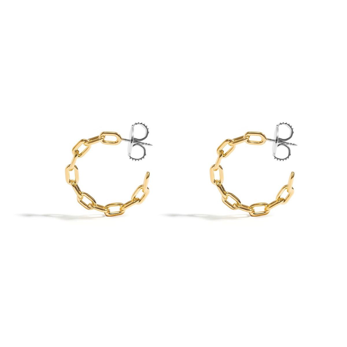 Brinco Chain - P | Prata Com Ouro Amarelo 18k - Jack Vartanian - Argolas