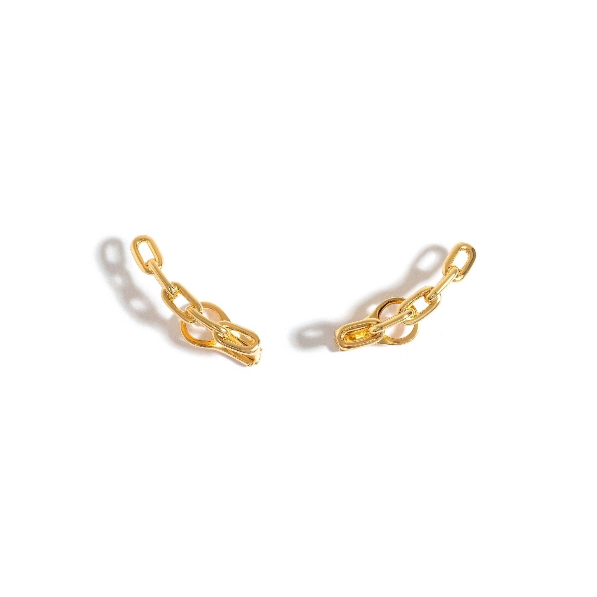 Brinco Ear Cuff Chain | Prata Com Ouro Amarelo 18k - Jack Vartanian - Ear Cuffs