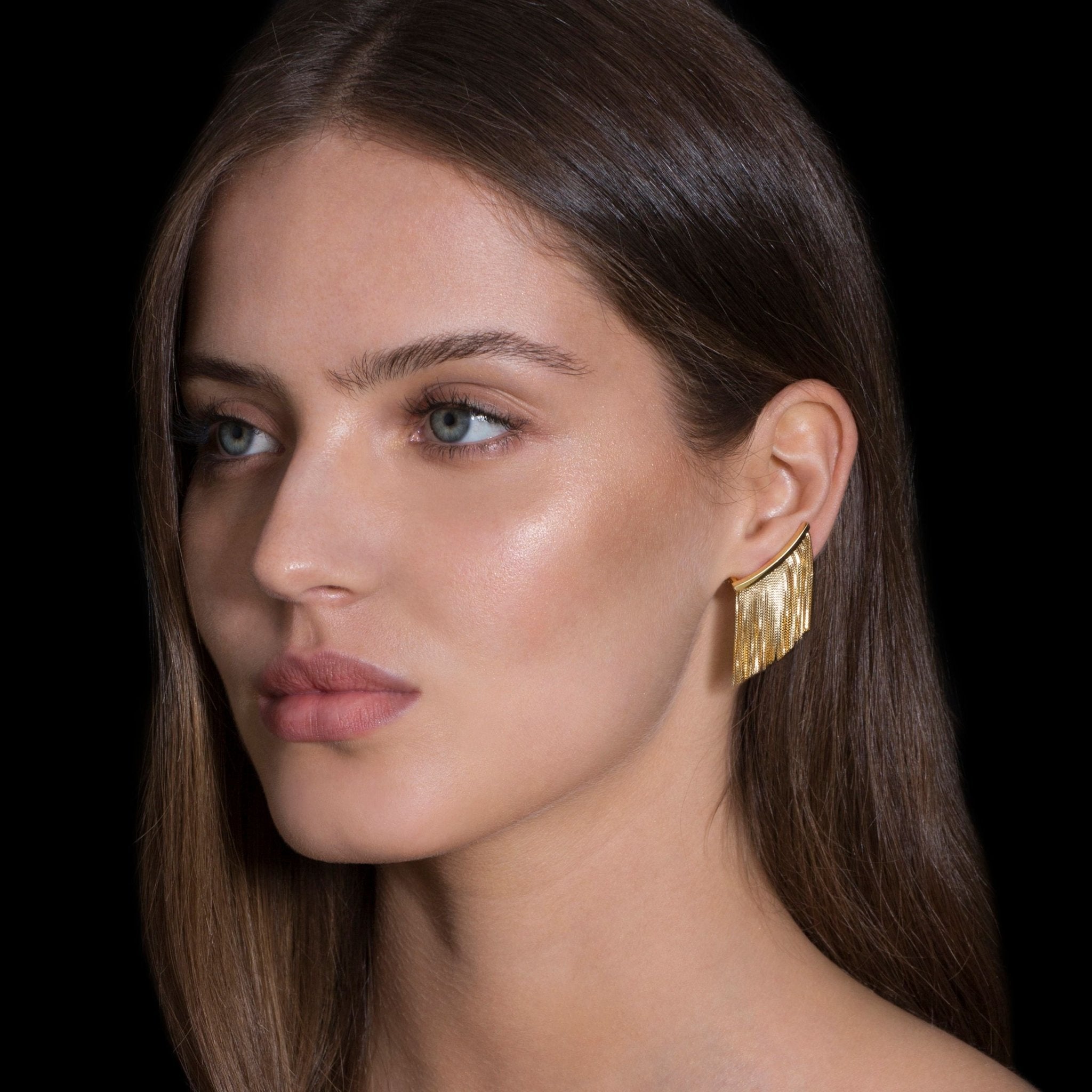 Brinco Ear Cuff Love Ny | Ouro Amarelo 18K - Jack Vartanian - Longos E Franjas