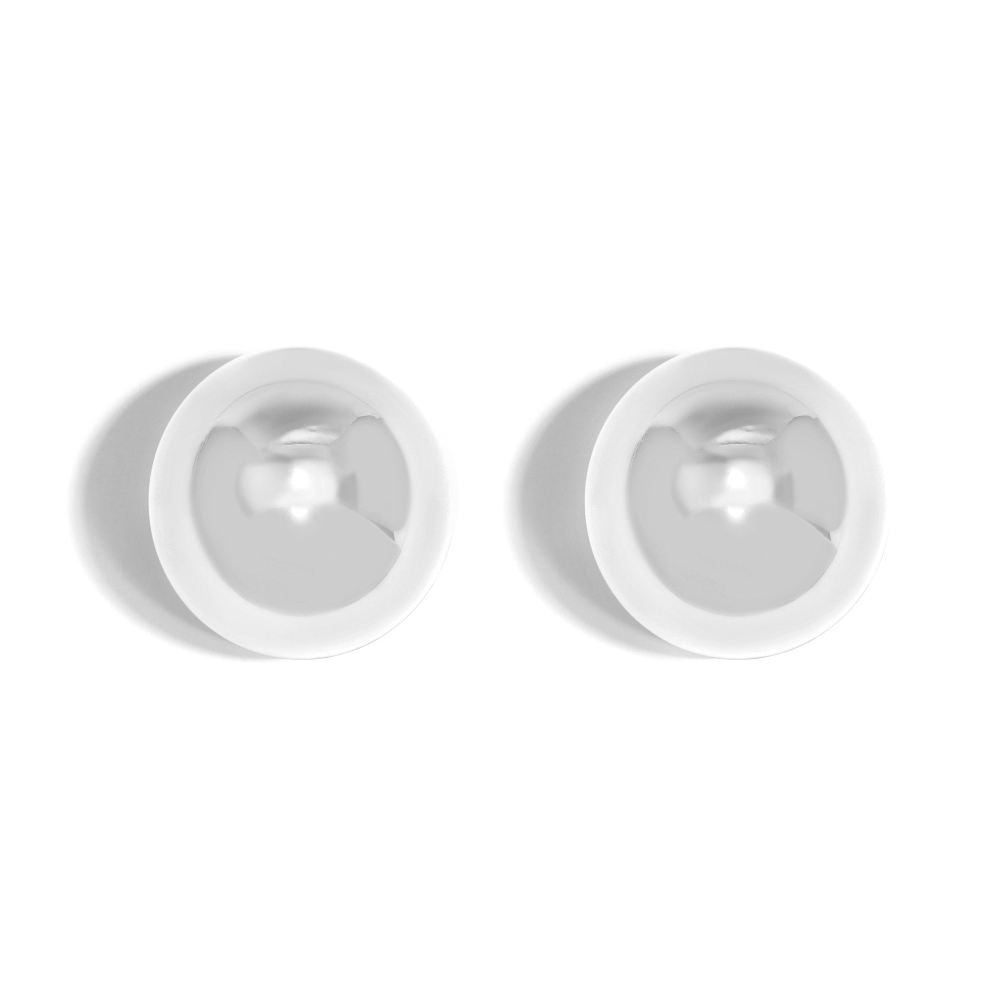 BRINCO ESFERA WHITE BOLD MAXI | PRATA COM OURO BRANCO 18K - Jack Vartanian - 