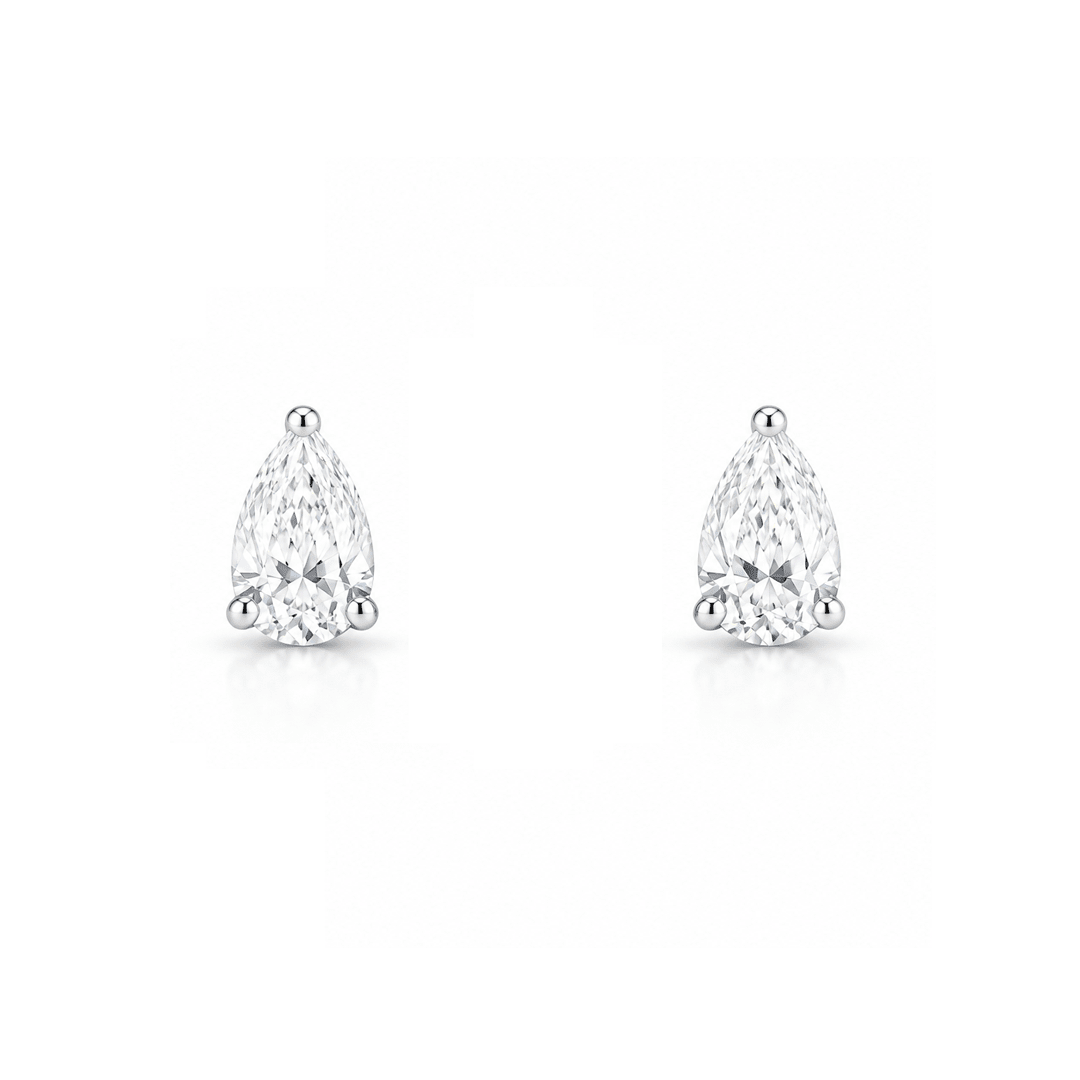 Brinco Especial De Ouro Branco 18K E Diamante Solitario - G - Jack Vartanian - Solitarios