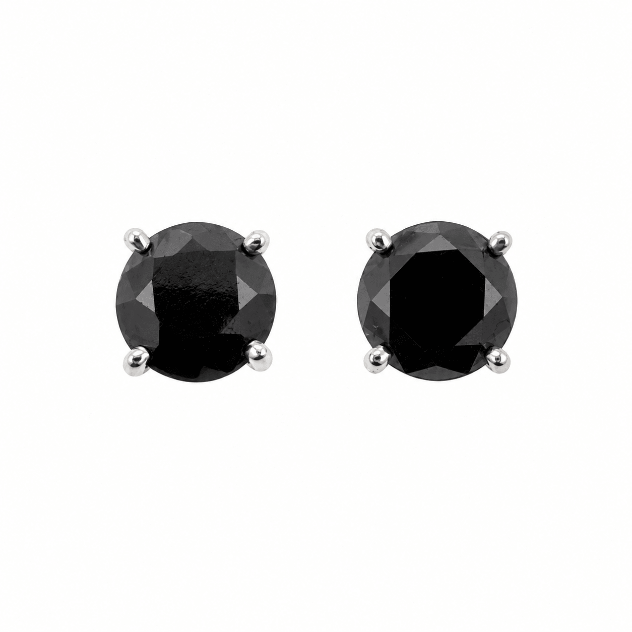 Brinco Especial Solitário | Ouro Branco 18K com Ródio Negro e Diamantes Negros - Jack Vartanian - Solitarios