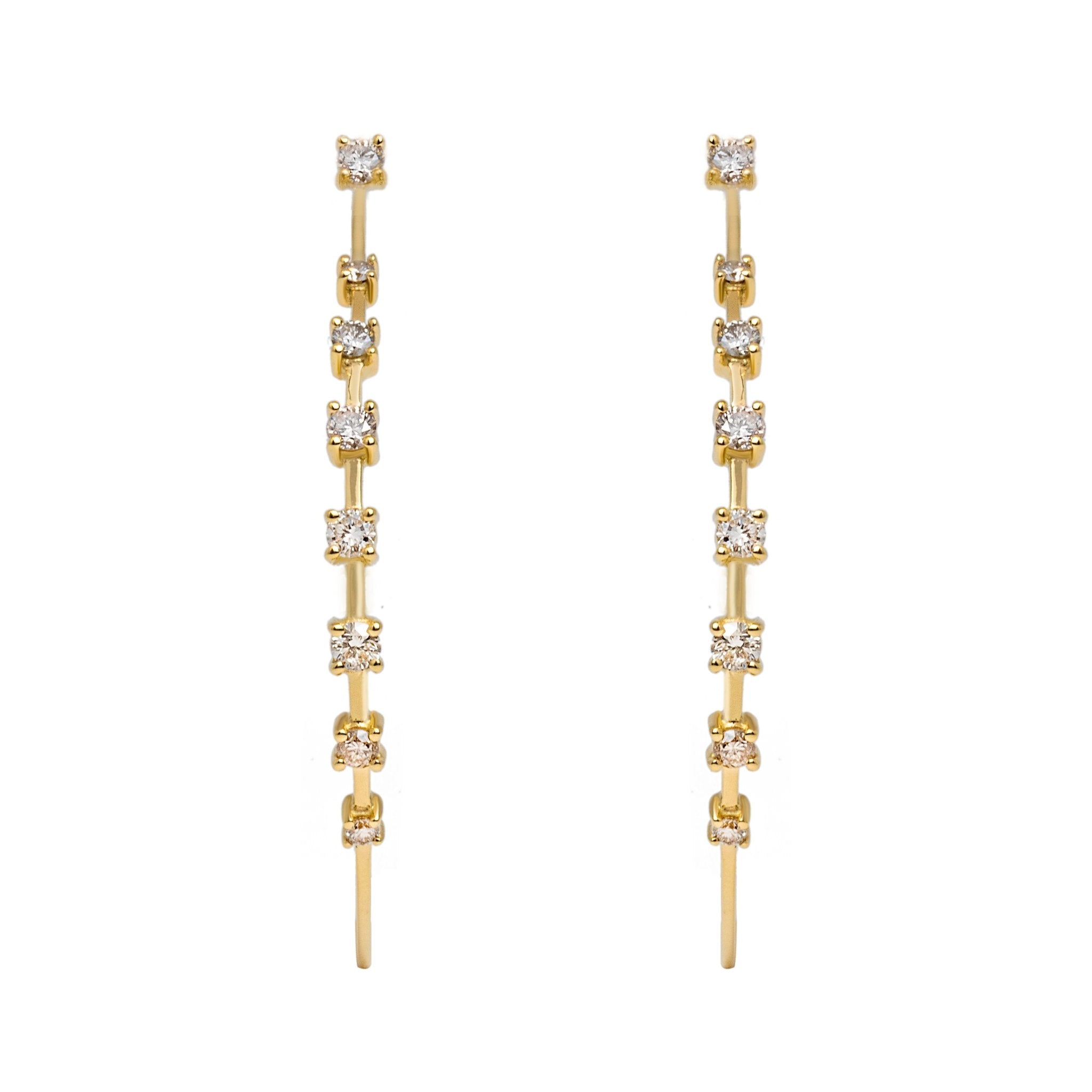 Brinco We Love Sapphire De Ouro Amarelo 18K E Diamante - G - Jack Vartanian - Argolas