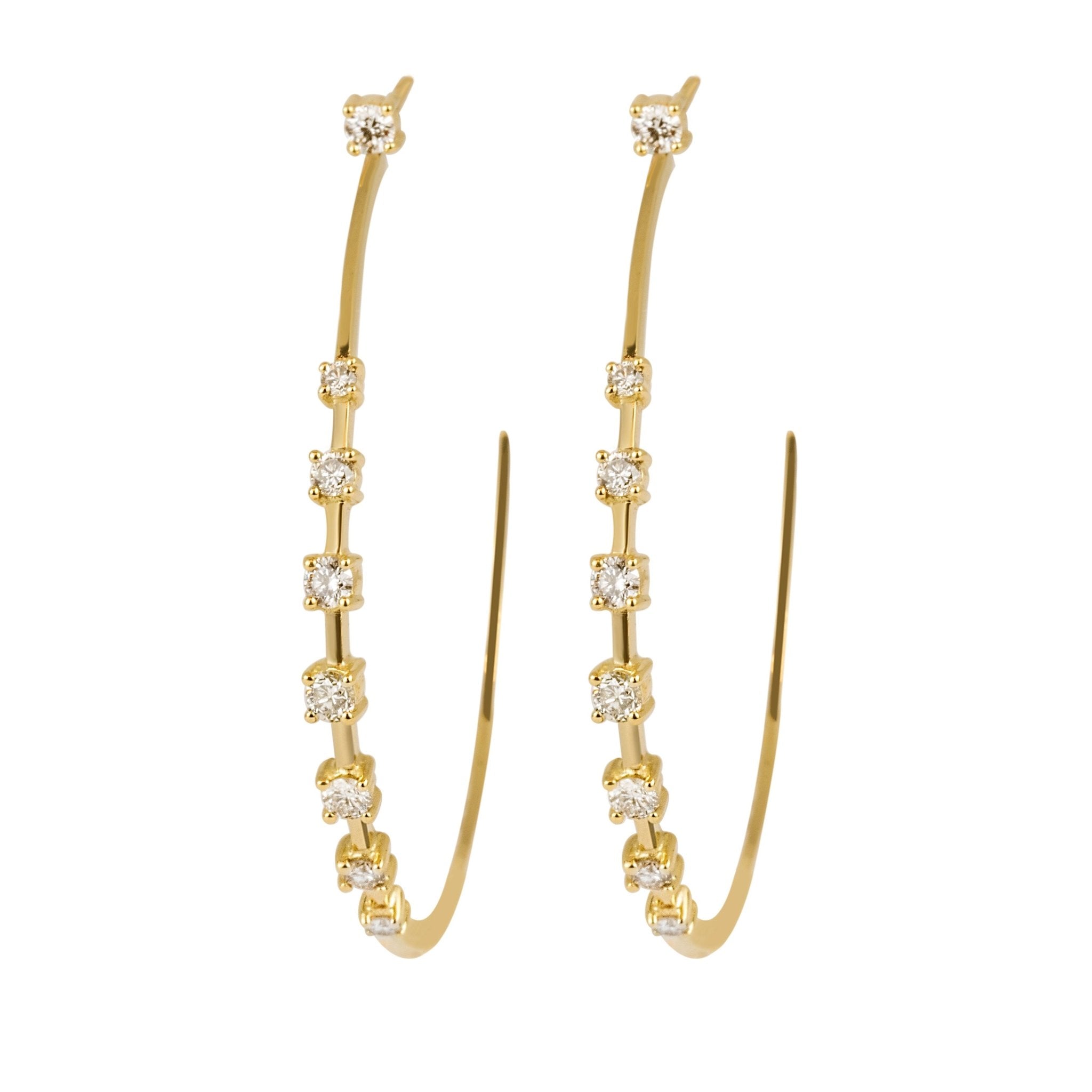 Brinco We Love Sapphire De Ouro Amarelo 18K E Diamante - G - Jack Vartanian - Argolas