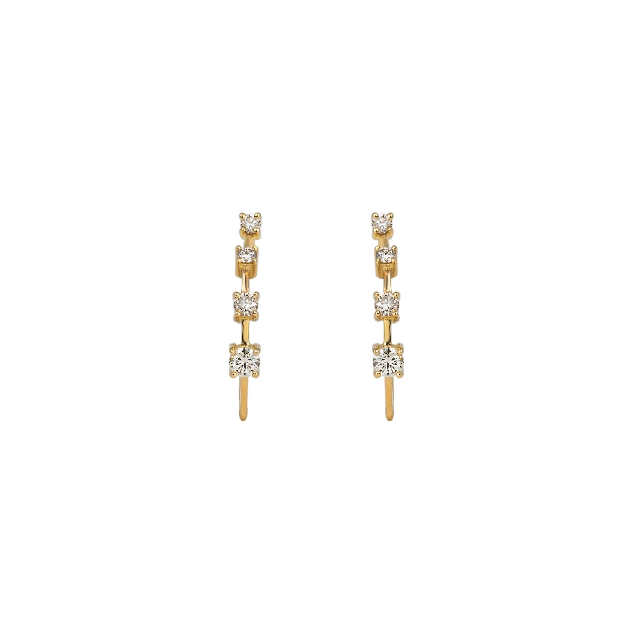 Brinco We Love Sapphire De Ouro Amarelo 18K E Diamante - P - Jack Vartanian - Argolas