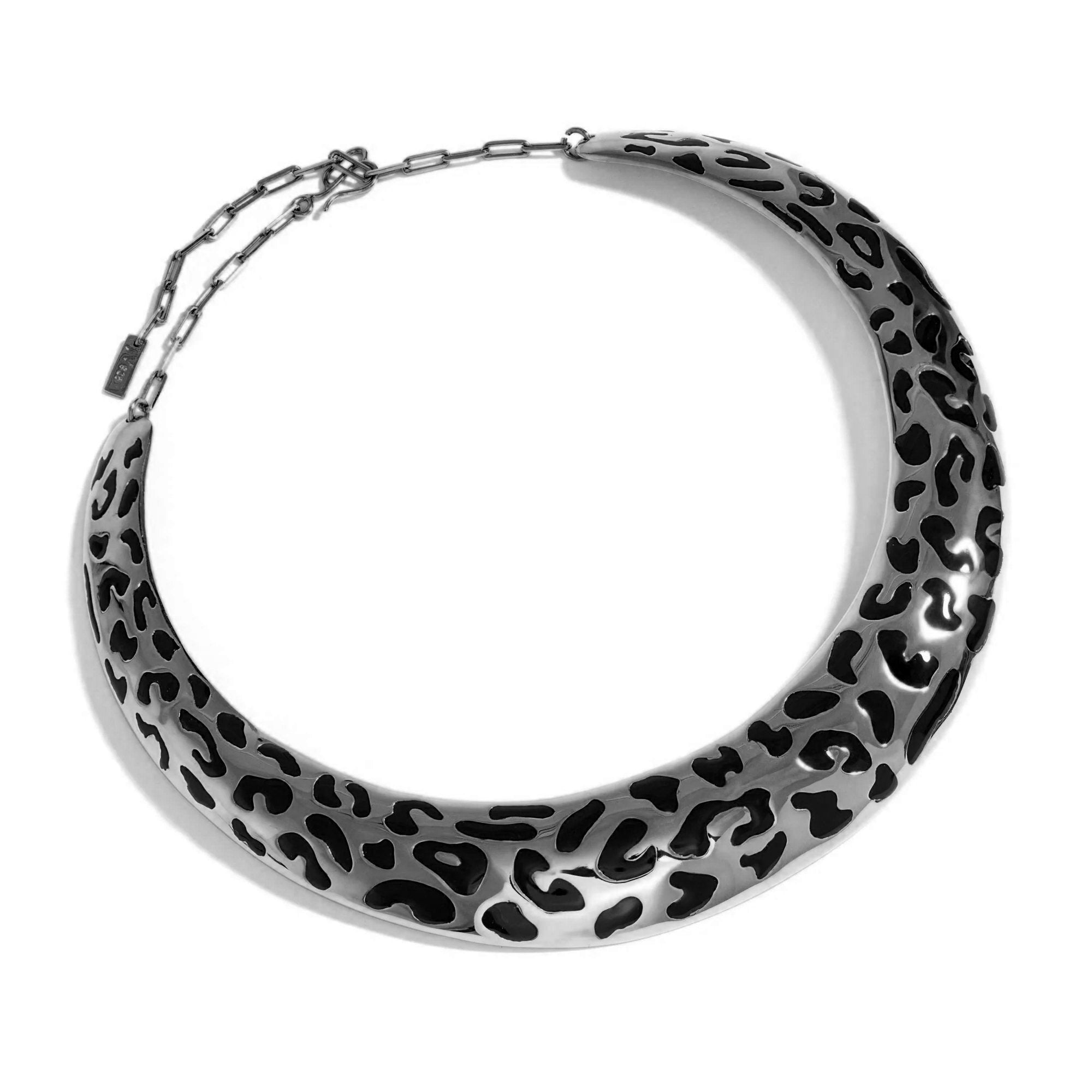 Colar Black Leopardo - Maxi | Prata com Ródio Negro - Jack Vartanian - Choker E Aro