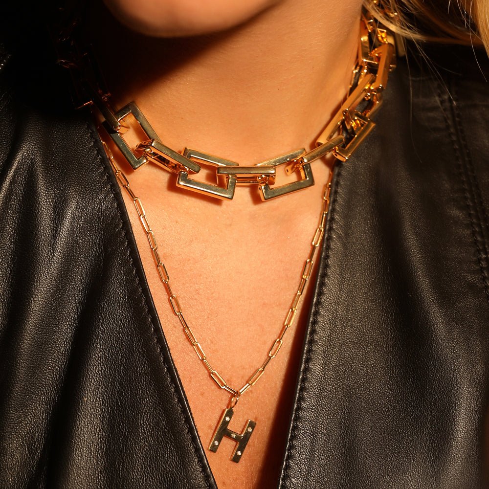 Colar Chain Rock| Prata com Ouro Amarelo 18K - Jack Vartanian - Correntes E Chains