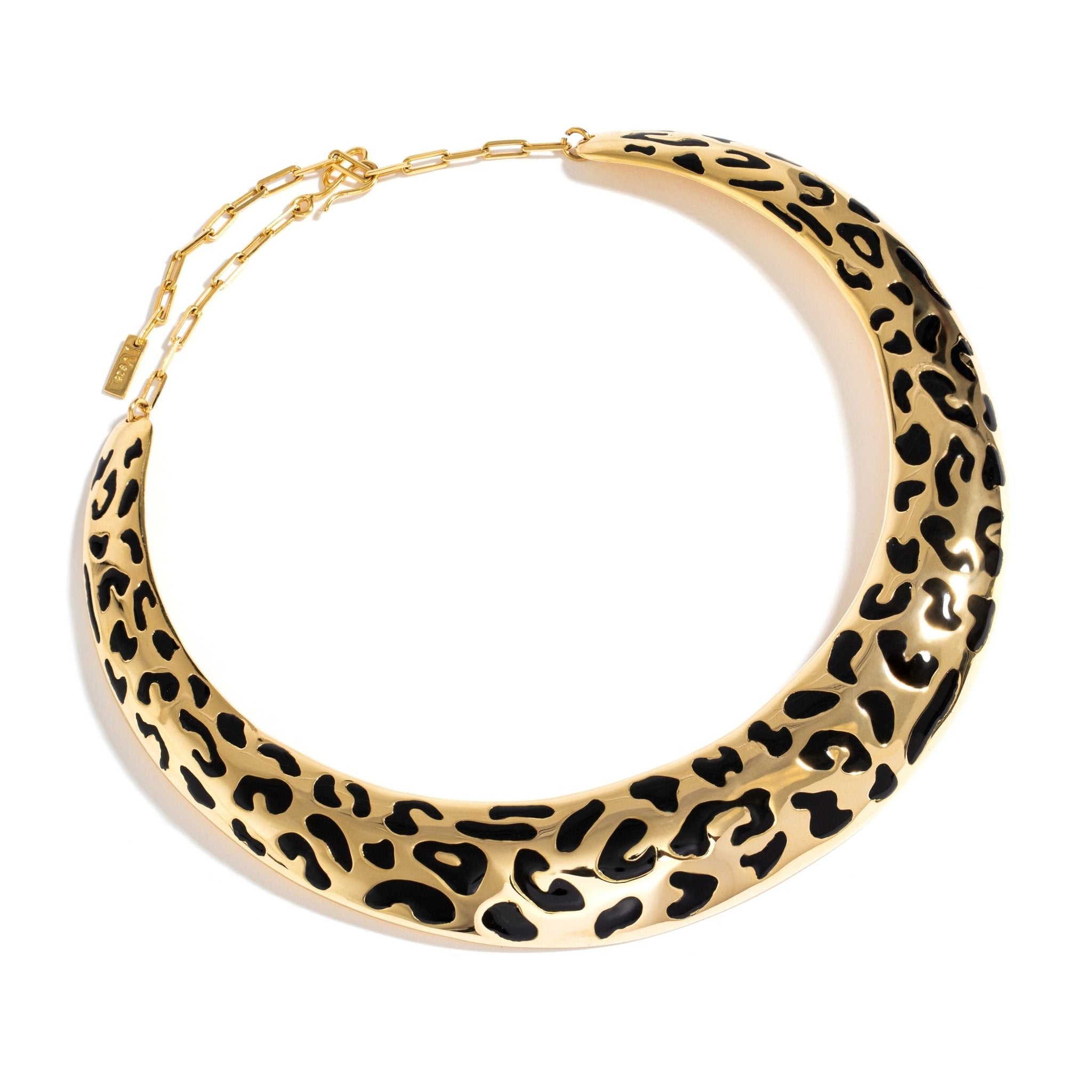 Colar Leopardo De Prata Com Ouro Amarelo - Maxi - Jack Vartanian - Choker E Aro