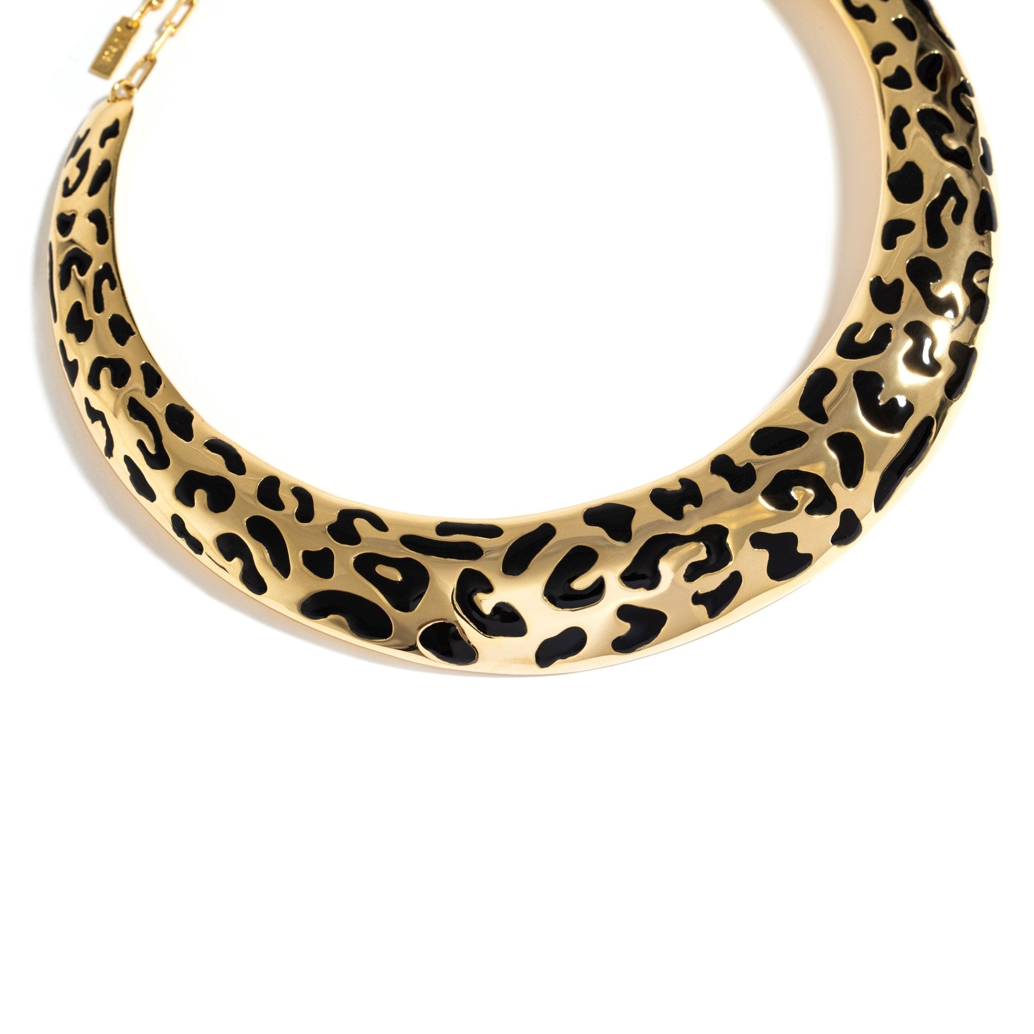 Colar Leopardo De Prata Com Ouro Amarelo - Maxi - Jack Vartanian - Choker E Aro