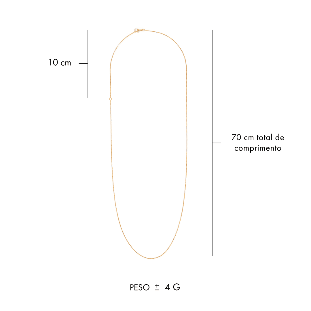 Corrente Você - 70cm | Ouro Amarelo 18K - Jack Vartanian - Veneziana