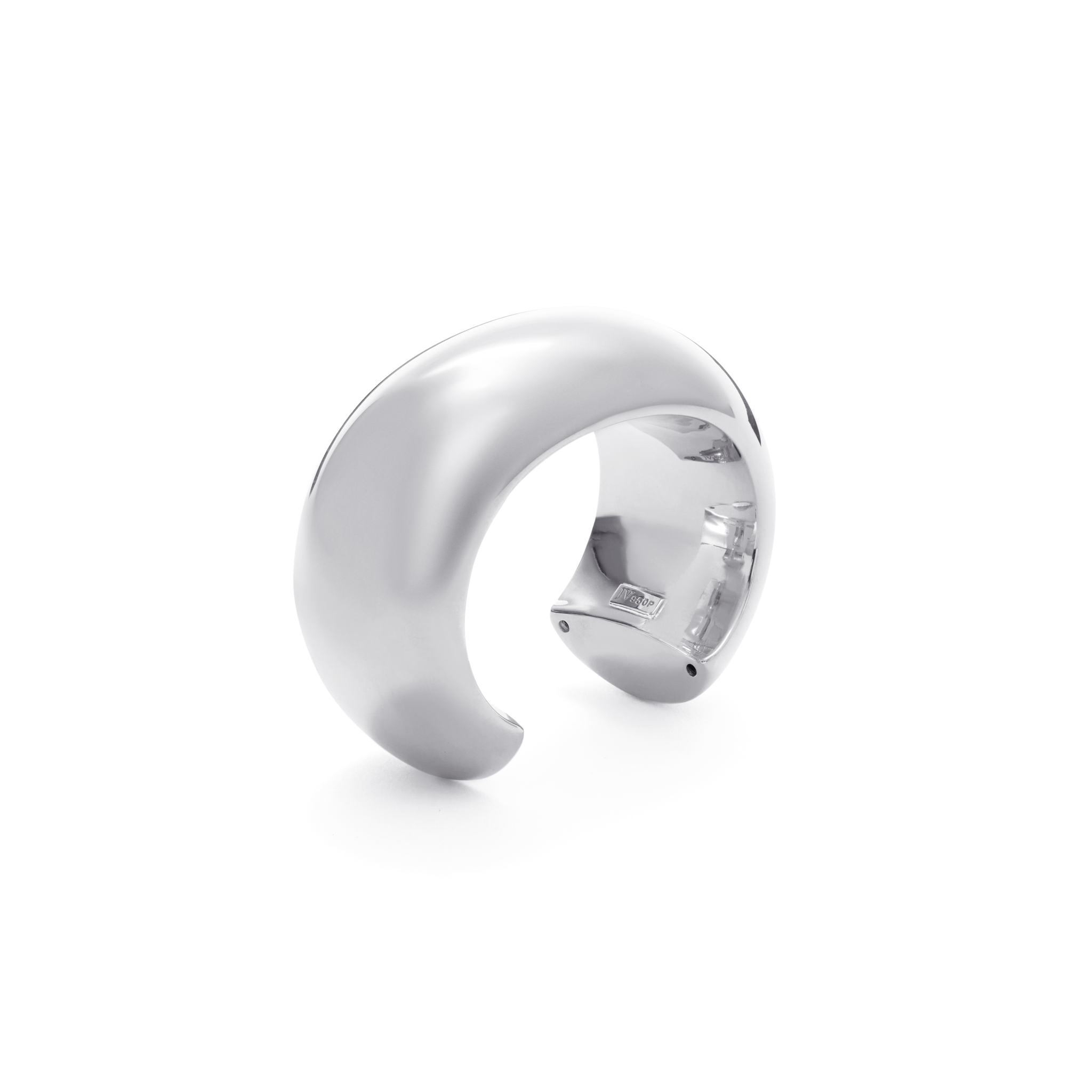 CUFF WHITE BOLD MAXI | PRATA COM OURO BRANCO 18K - Jack Vartanian - Choker E Aro