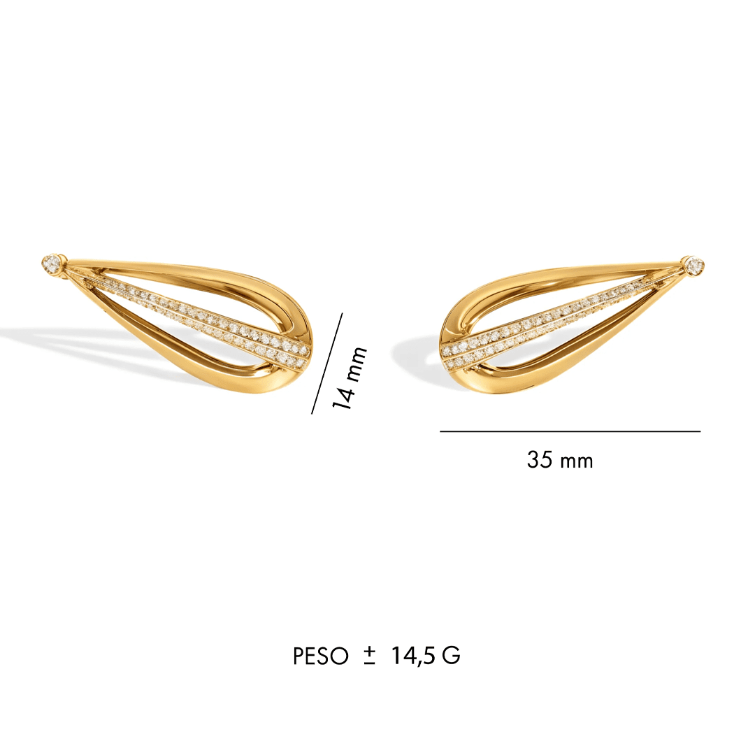 EARCUFF SHINE | OURO AMARELO 18K COM DIAMANTES - Jack Vartanian - Ear Cuffs