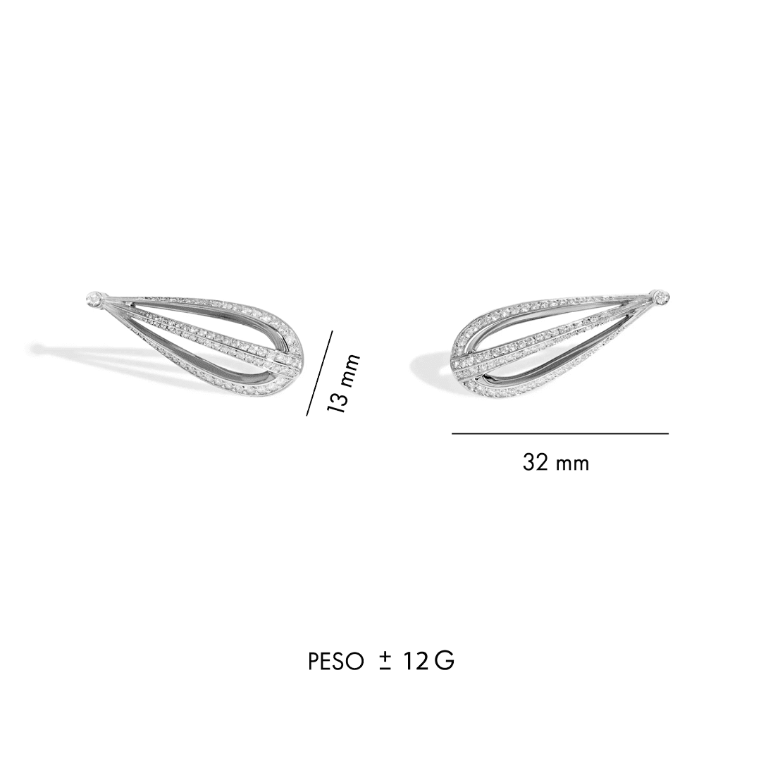 EARCUFF SHINE | OURO BRANCO 18K COM DIAMANTES - Jack Vartanian - Ear Cuffs